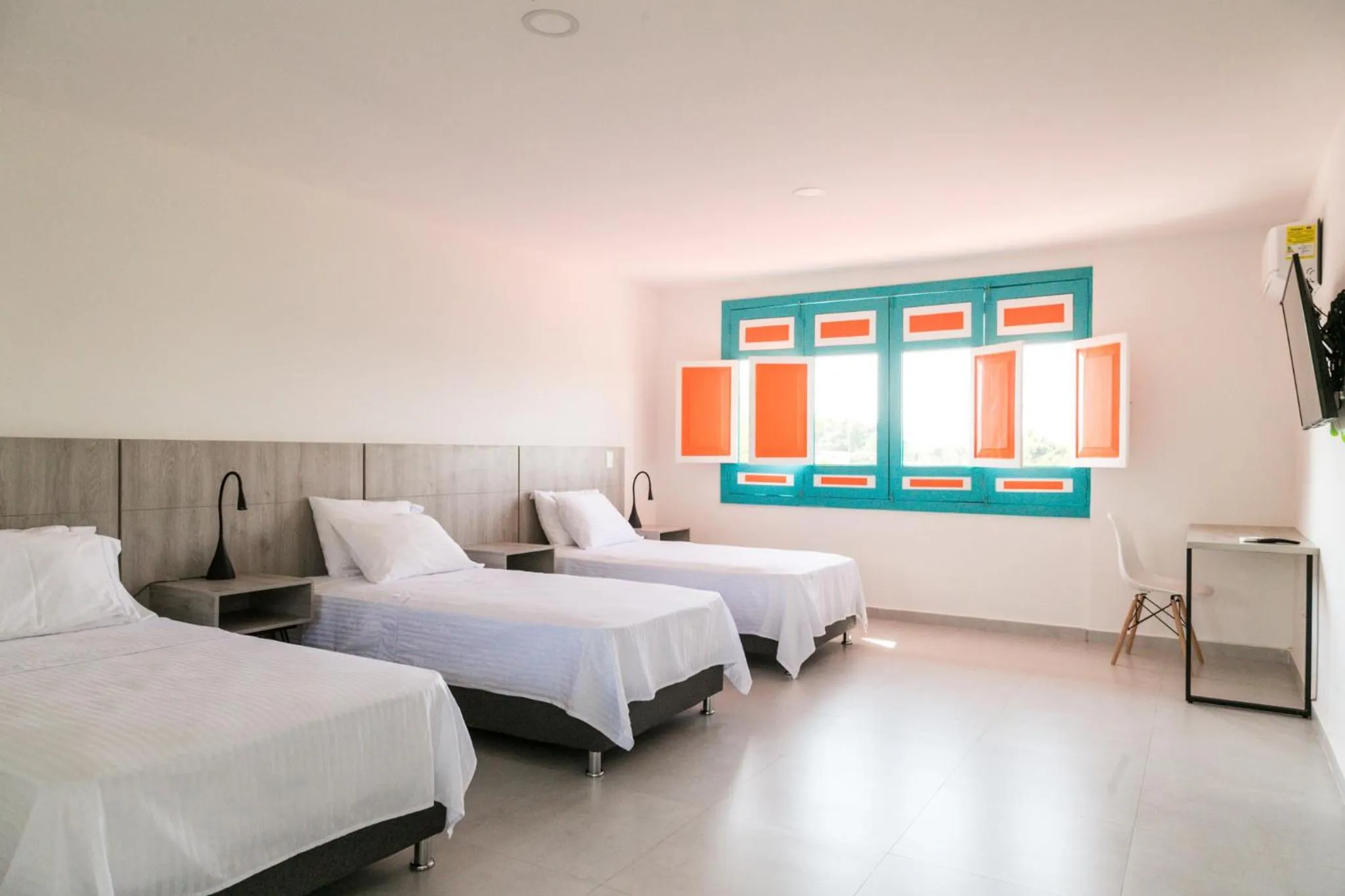 Bed in Finca Hotel Valparaíso