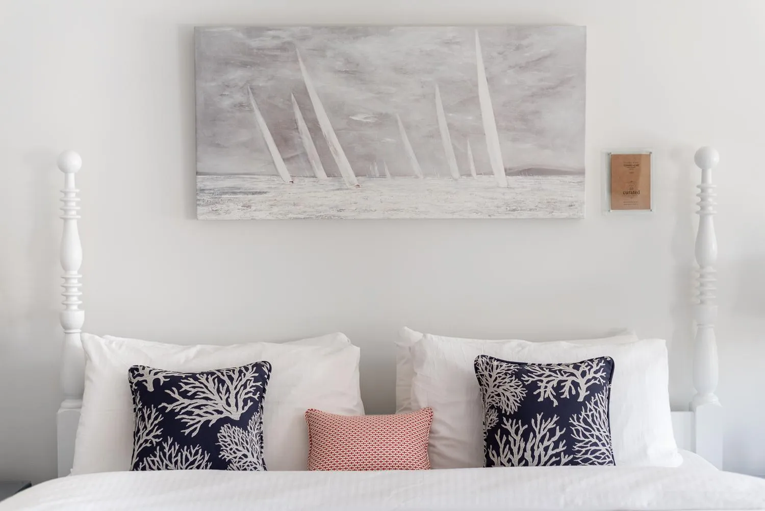 Decorative detail, Bed in The Whaler's Inn