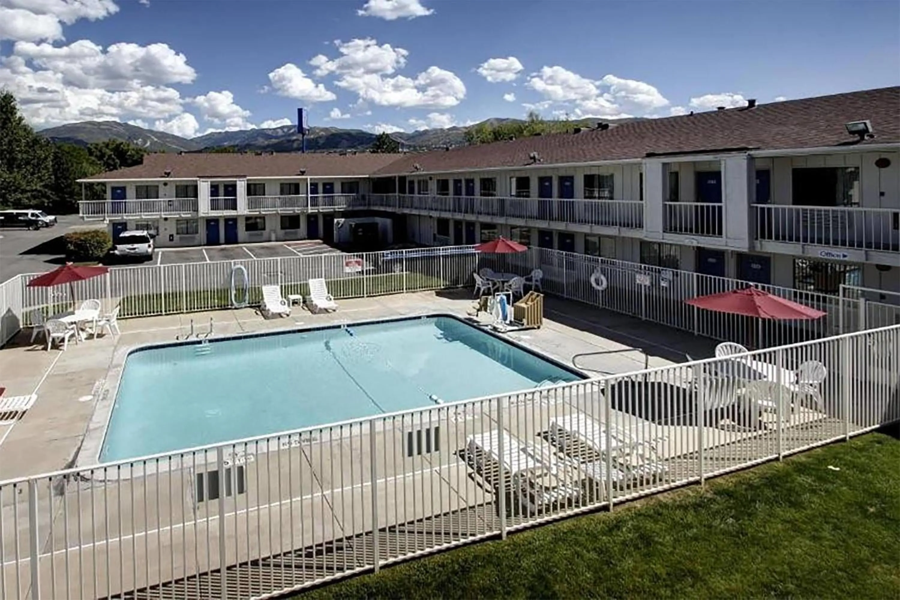 Pool view in Super 8 by Wyndham Woods Cross - Salt Lake City North