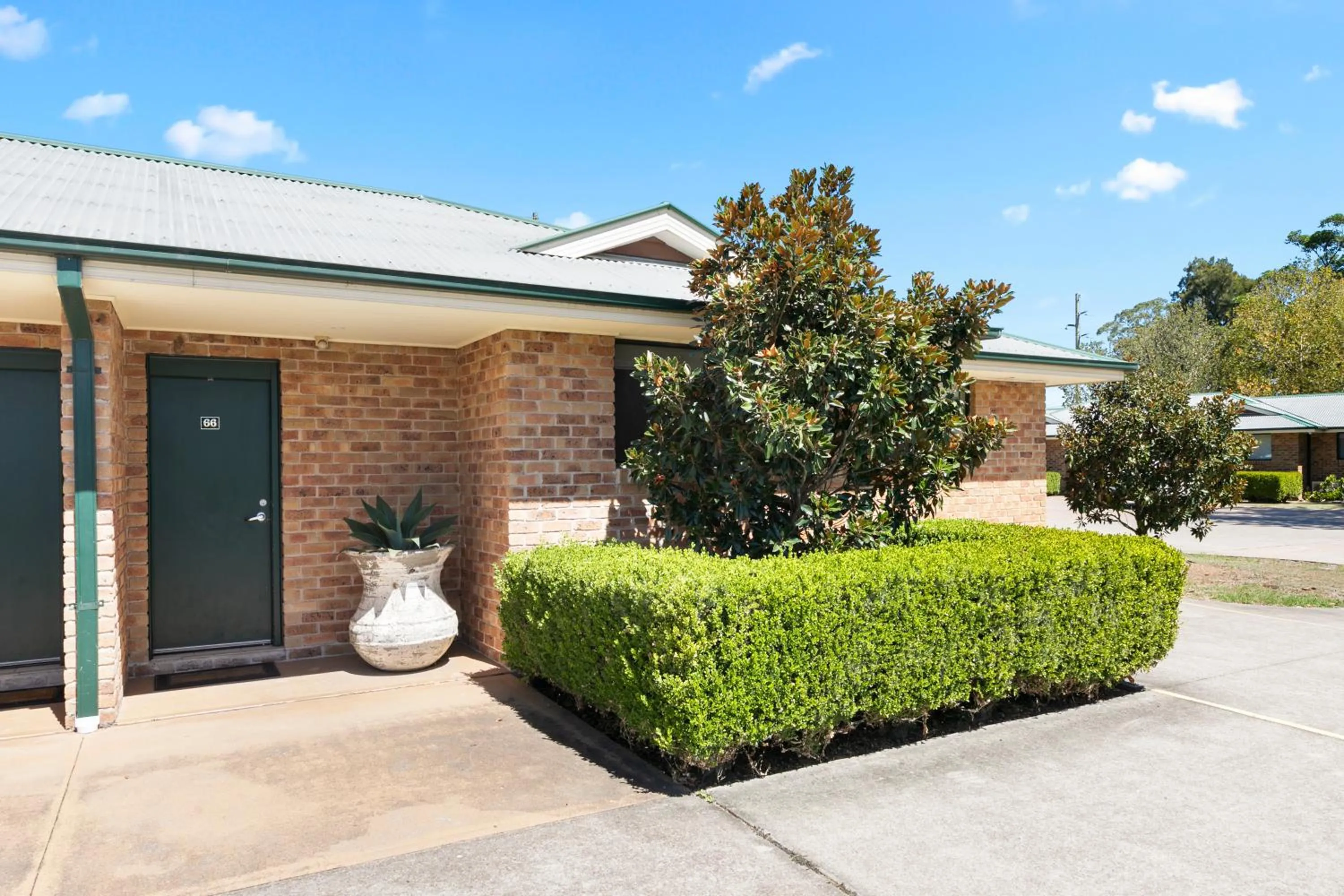 Garden view in Potters Apartments