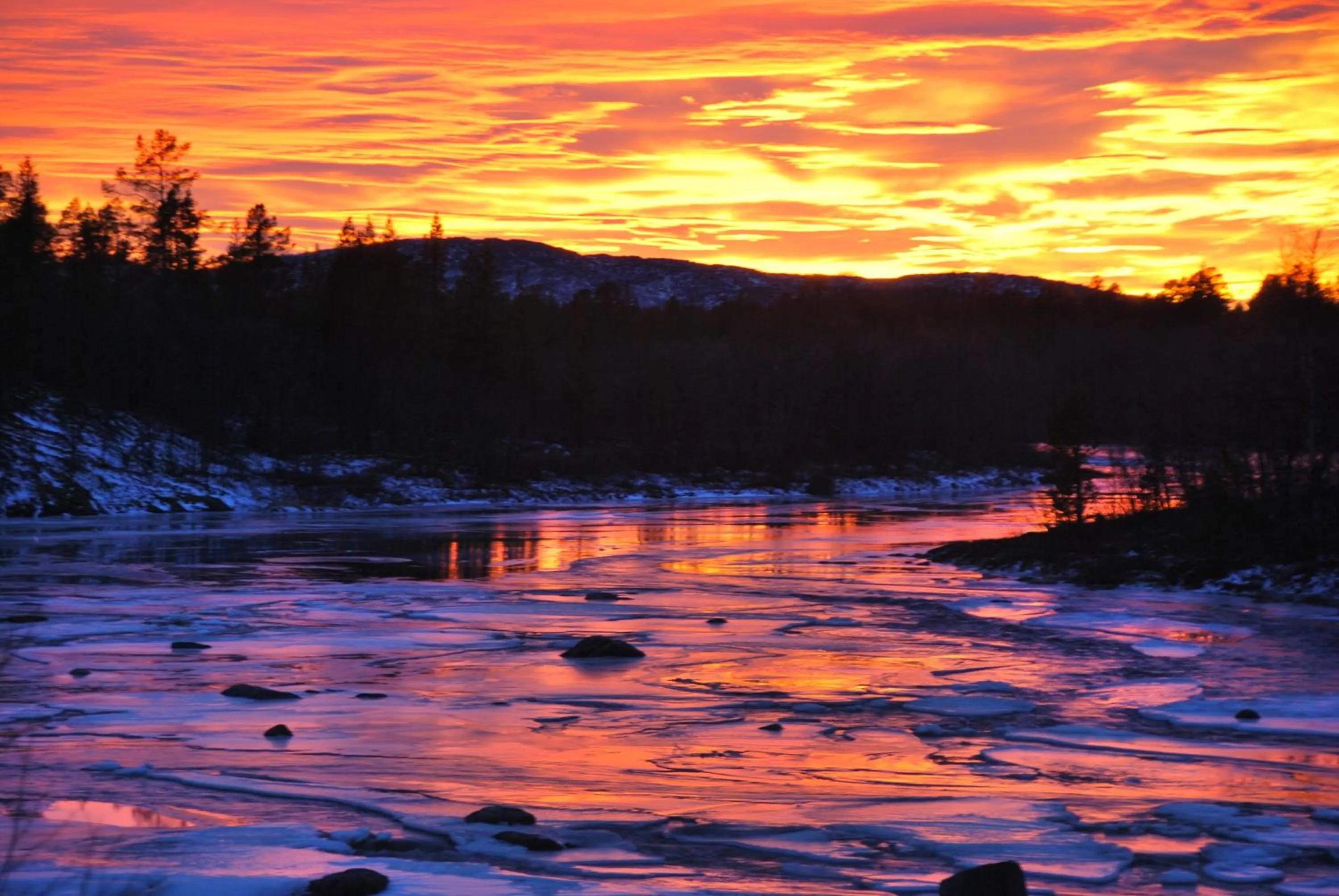 Natural landscape in Giellajohka