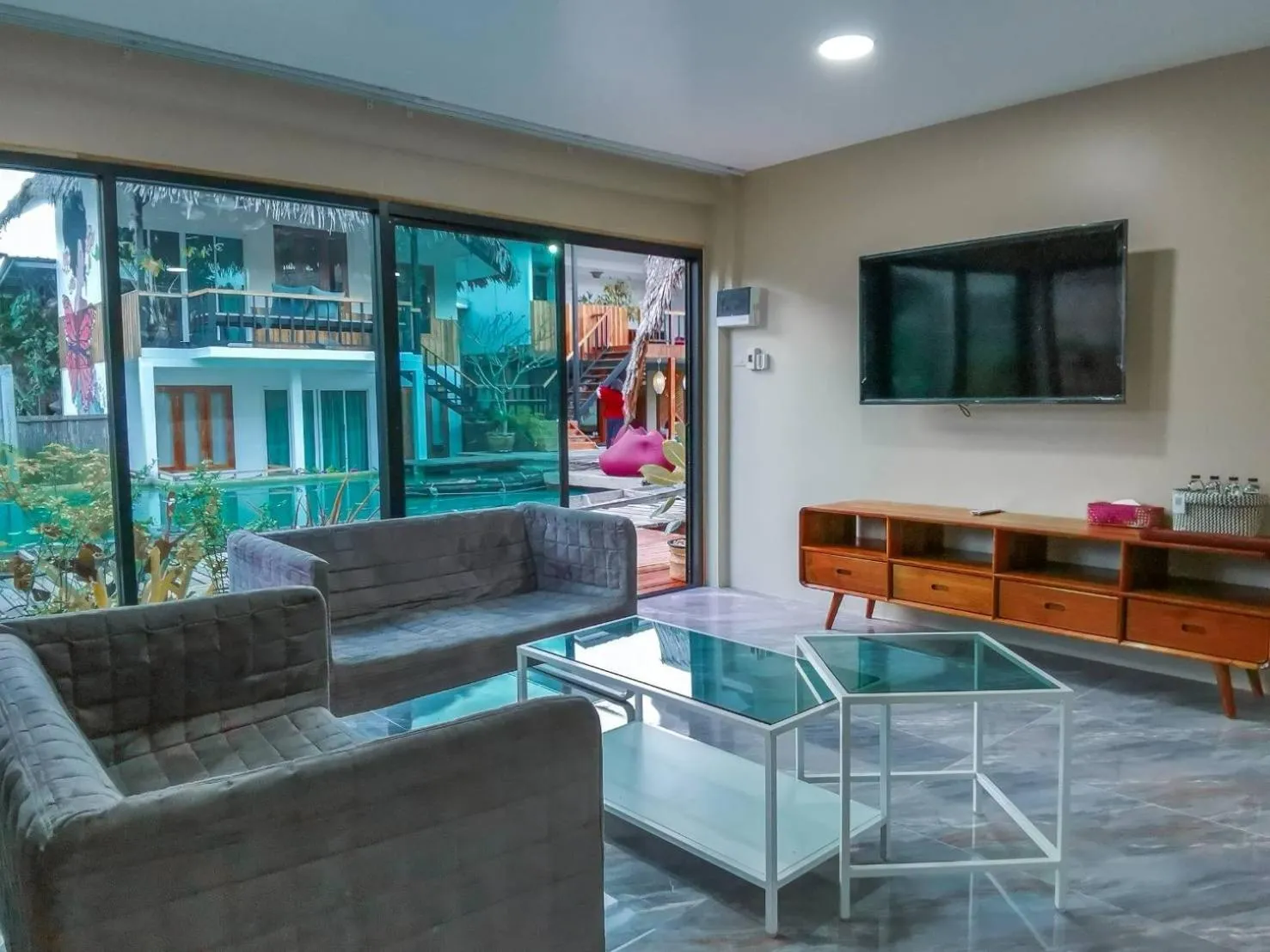 Seating area in Varni Homestay