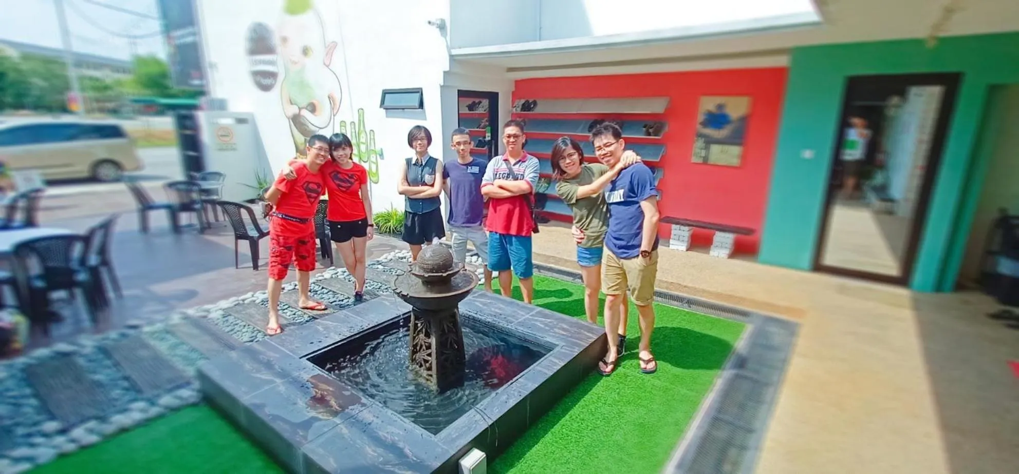 Guests in Beds In Garden Hostel