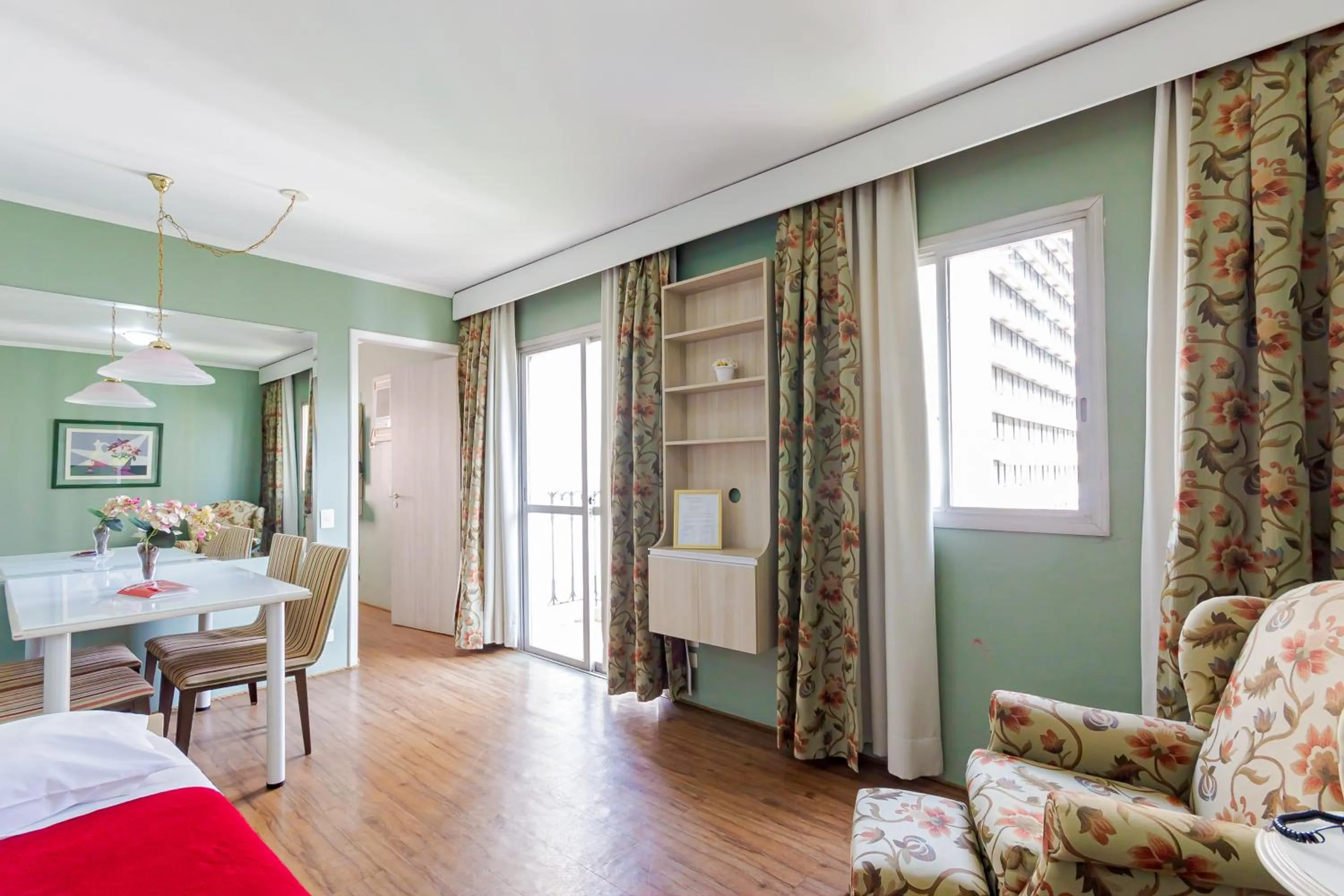 Living room, Bed in Paulista Flat