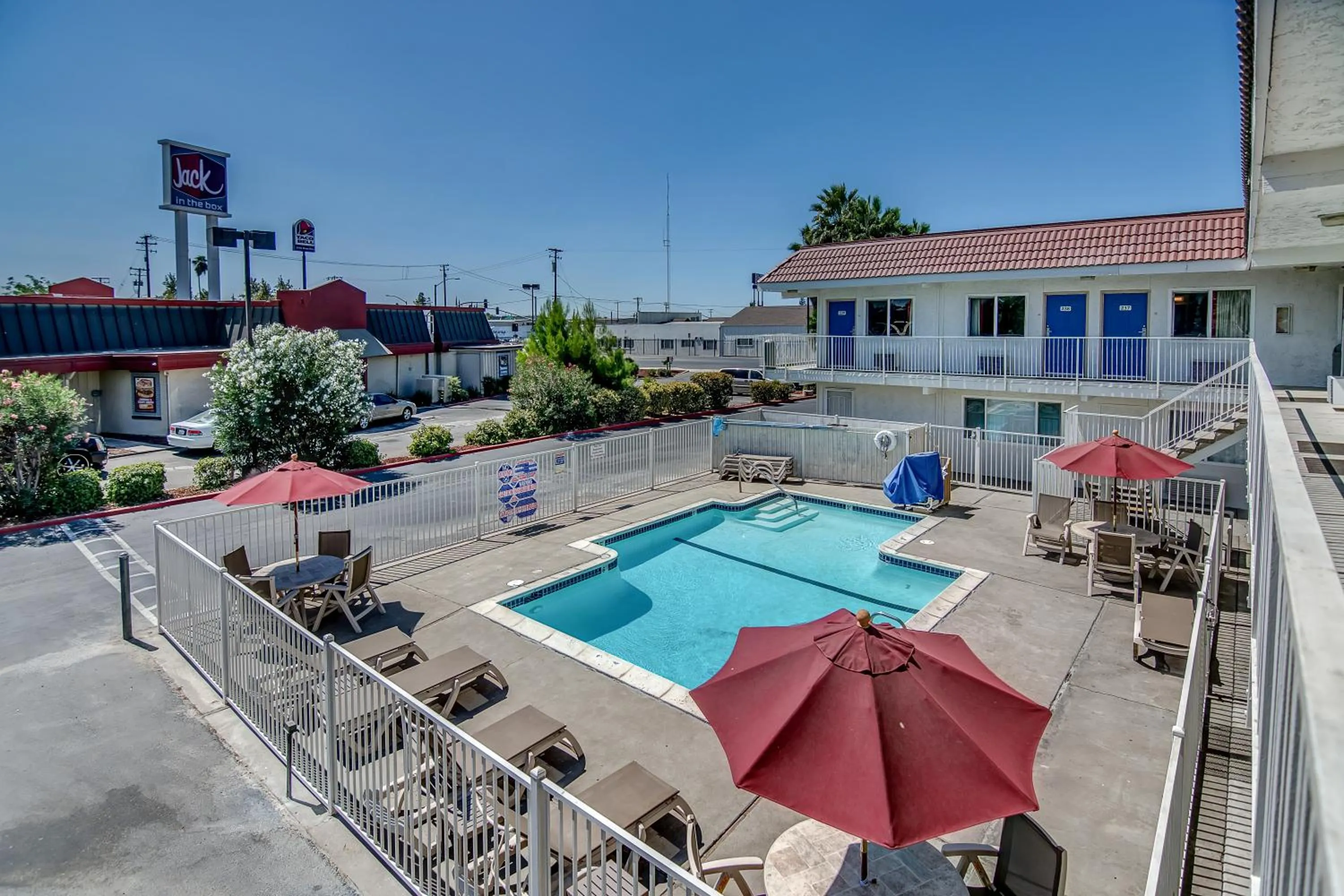 Swimming pool in Motel 6-Stockton, CA - Charter Way West