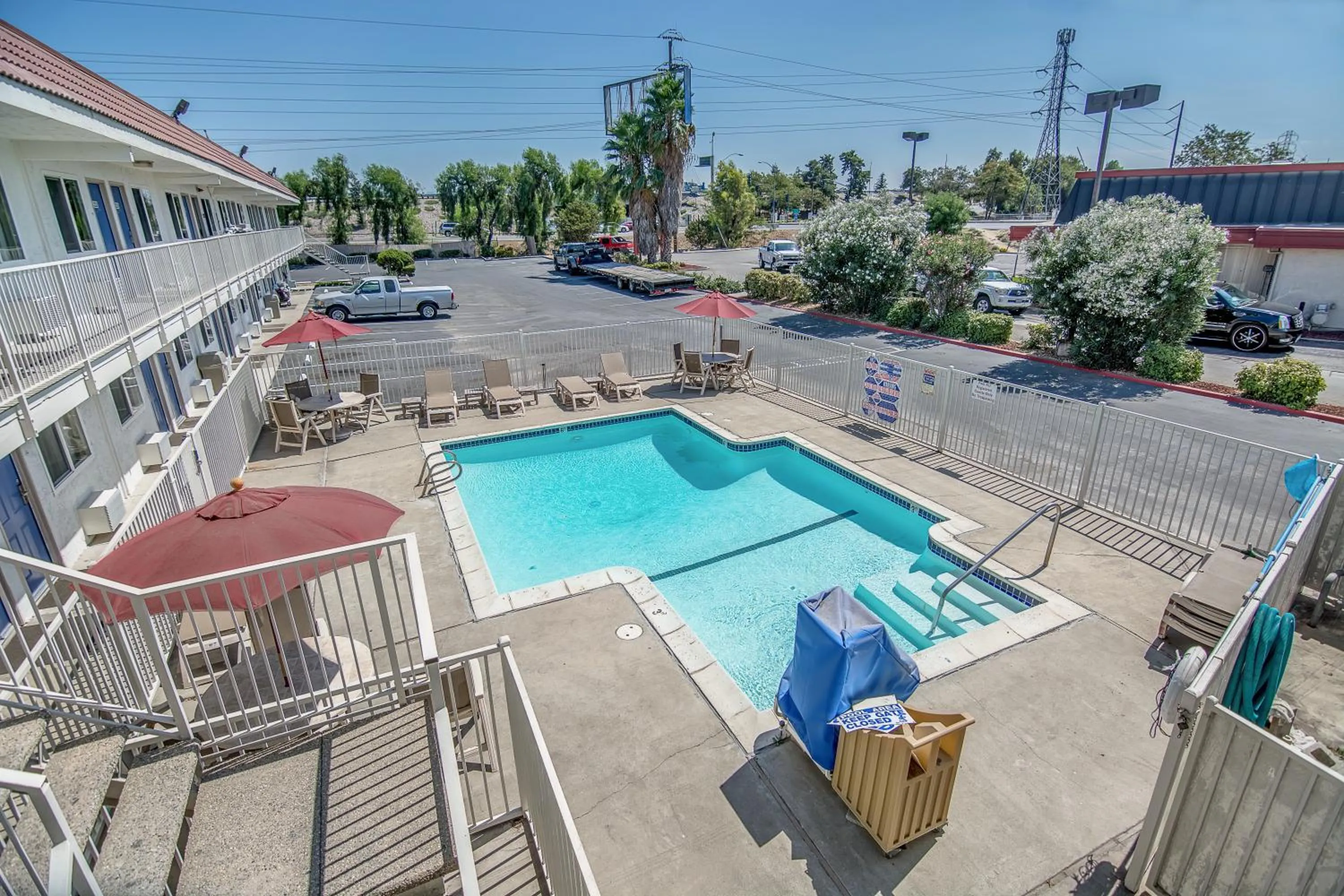 Swimming pool in Motel 6-Stockton, CA - Charter Way West