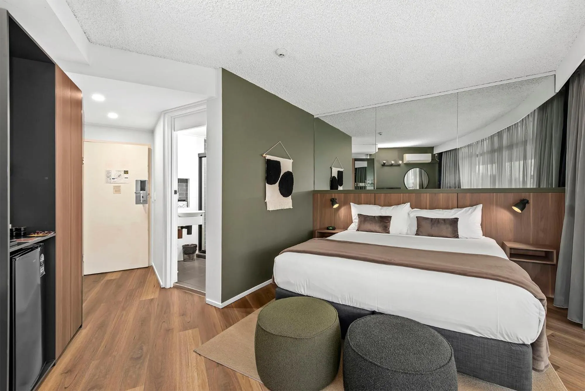 Bed in Madison Tower Mill Hotel