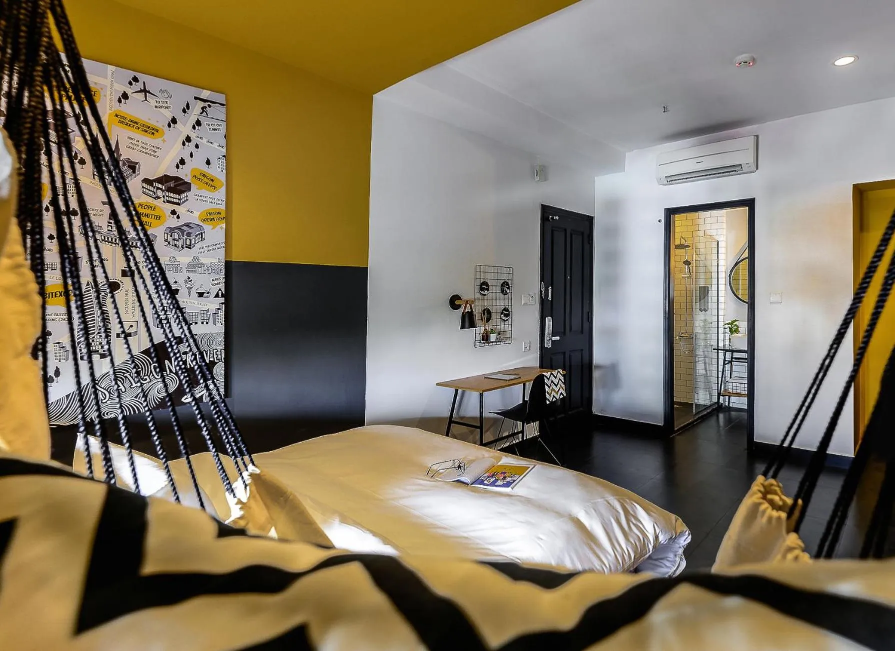 Bed in The Hammock Hotel Fine Arts Museum