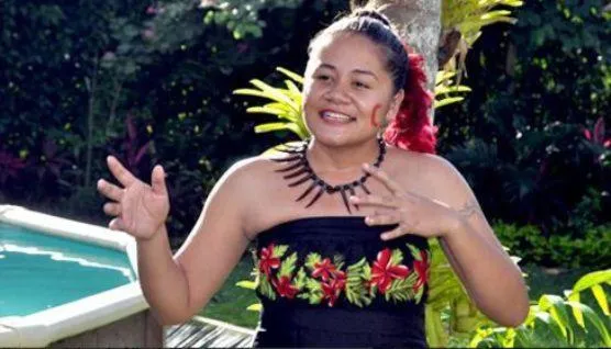 People in The Samoan Outrigger Hotel