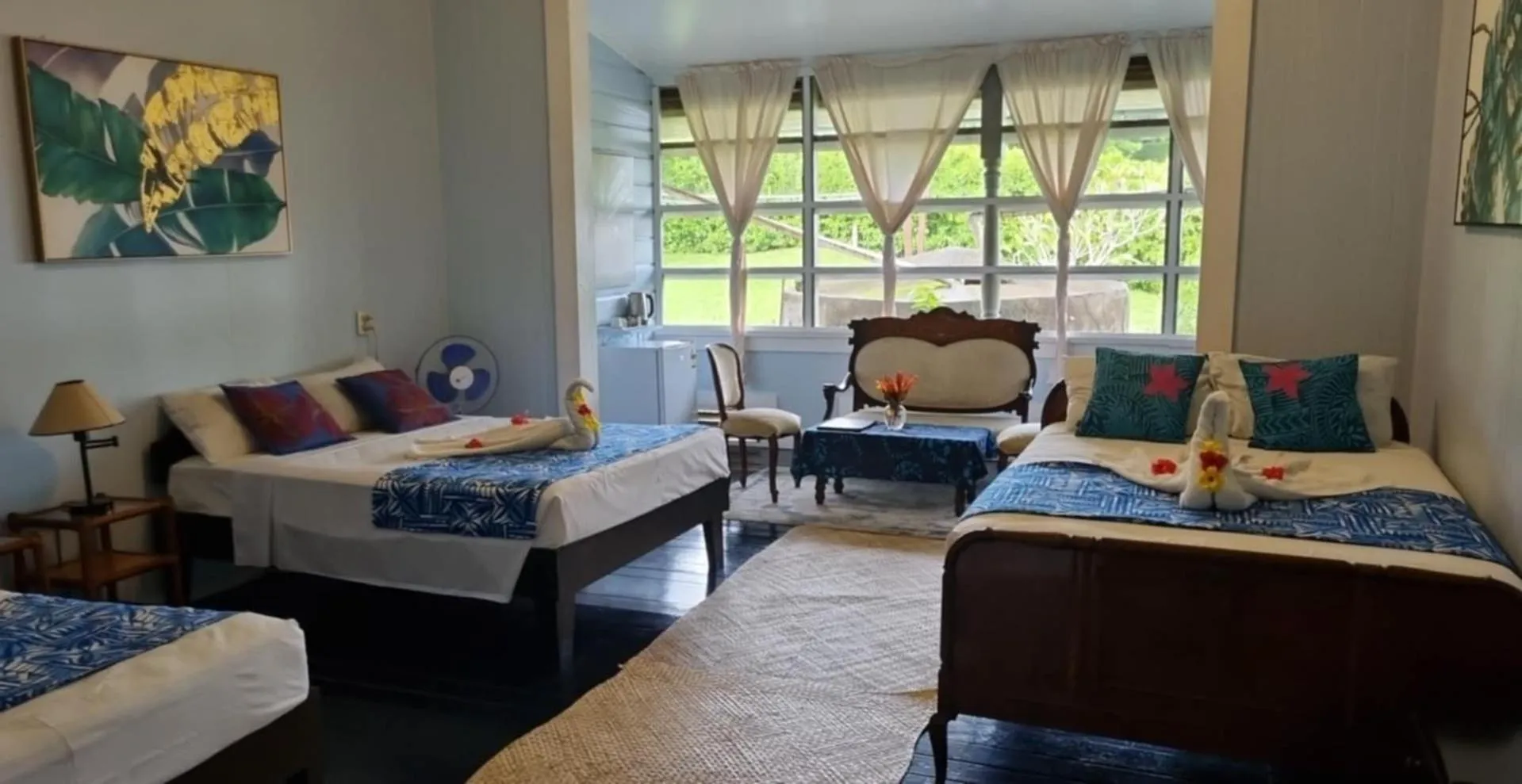 Bed in The Samoan Outrigger Hotel