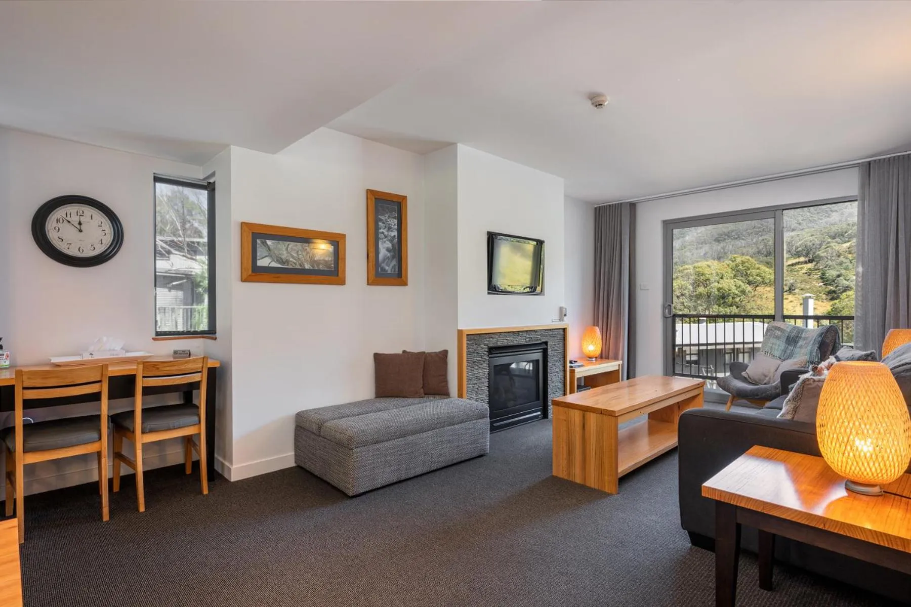 Seating area in Snowgoose Apartments