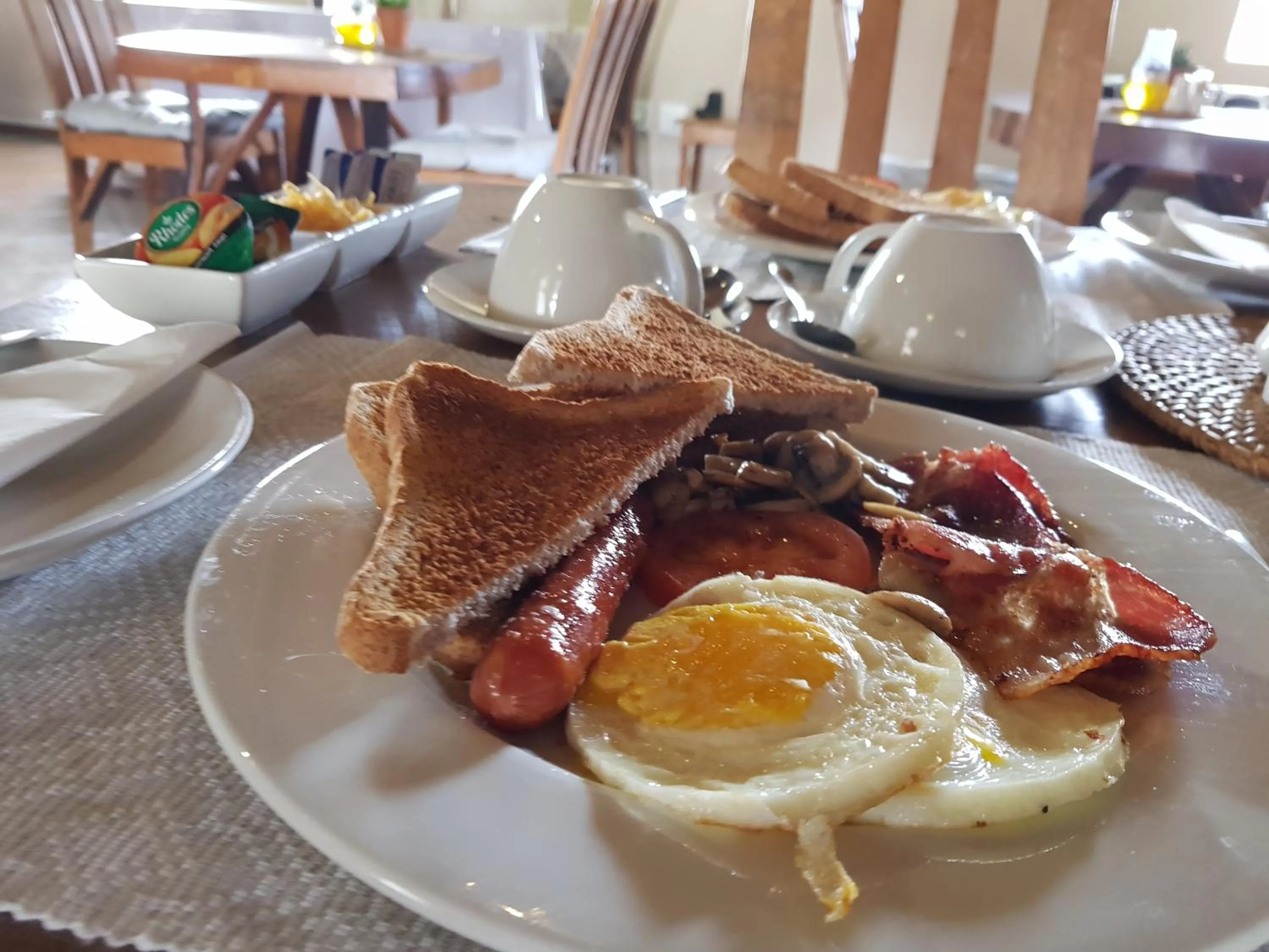 Breakfast in African Game Lodge