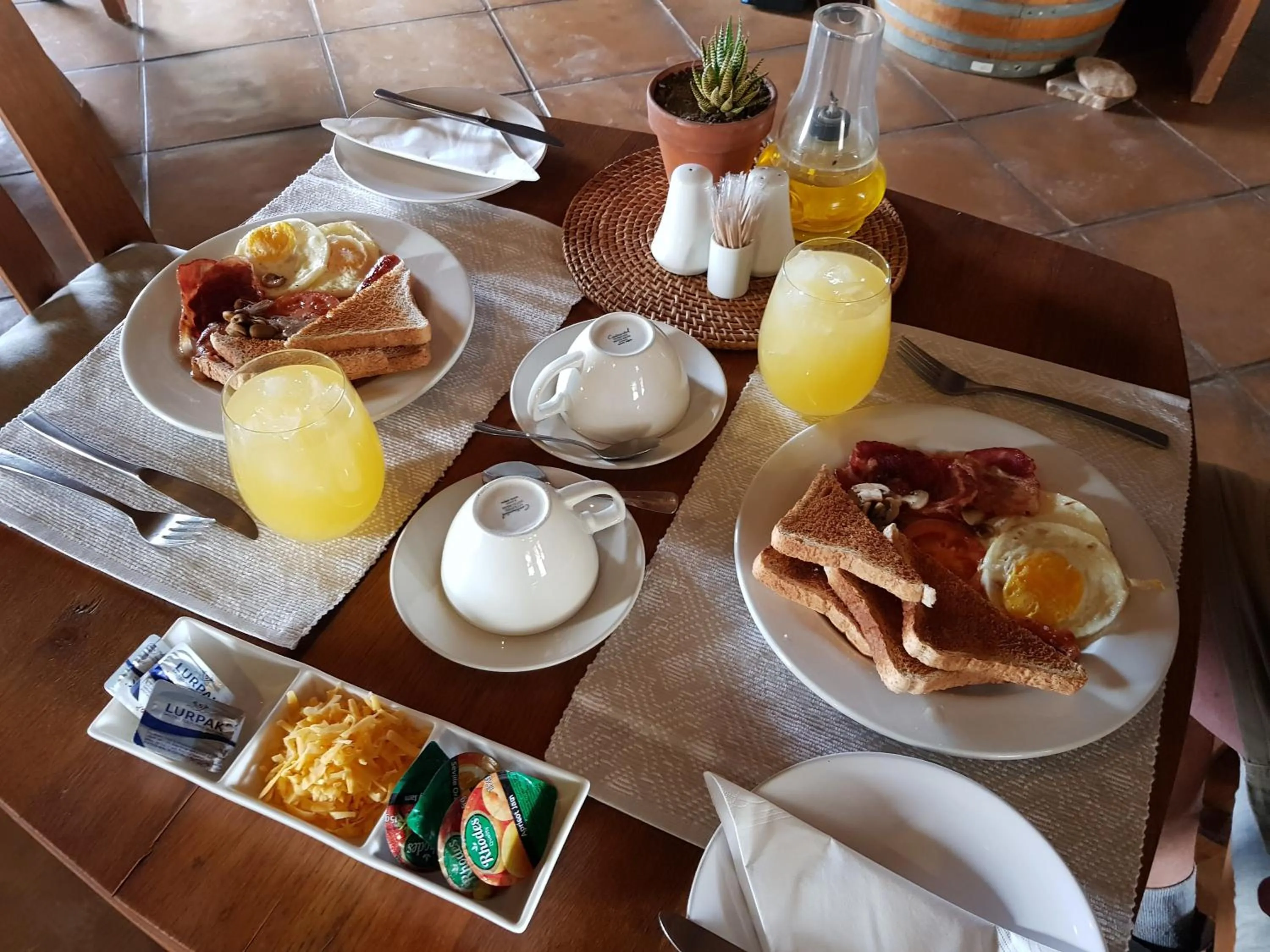 Breakfast in African Game Lodge