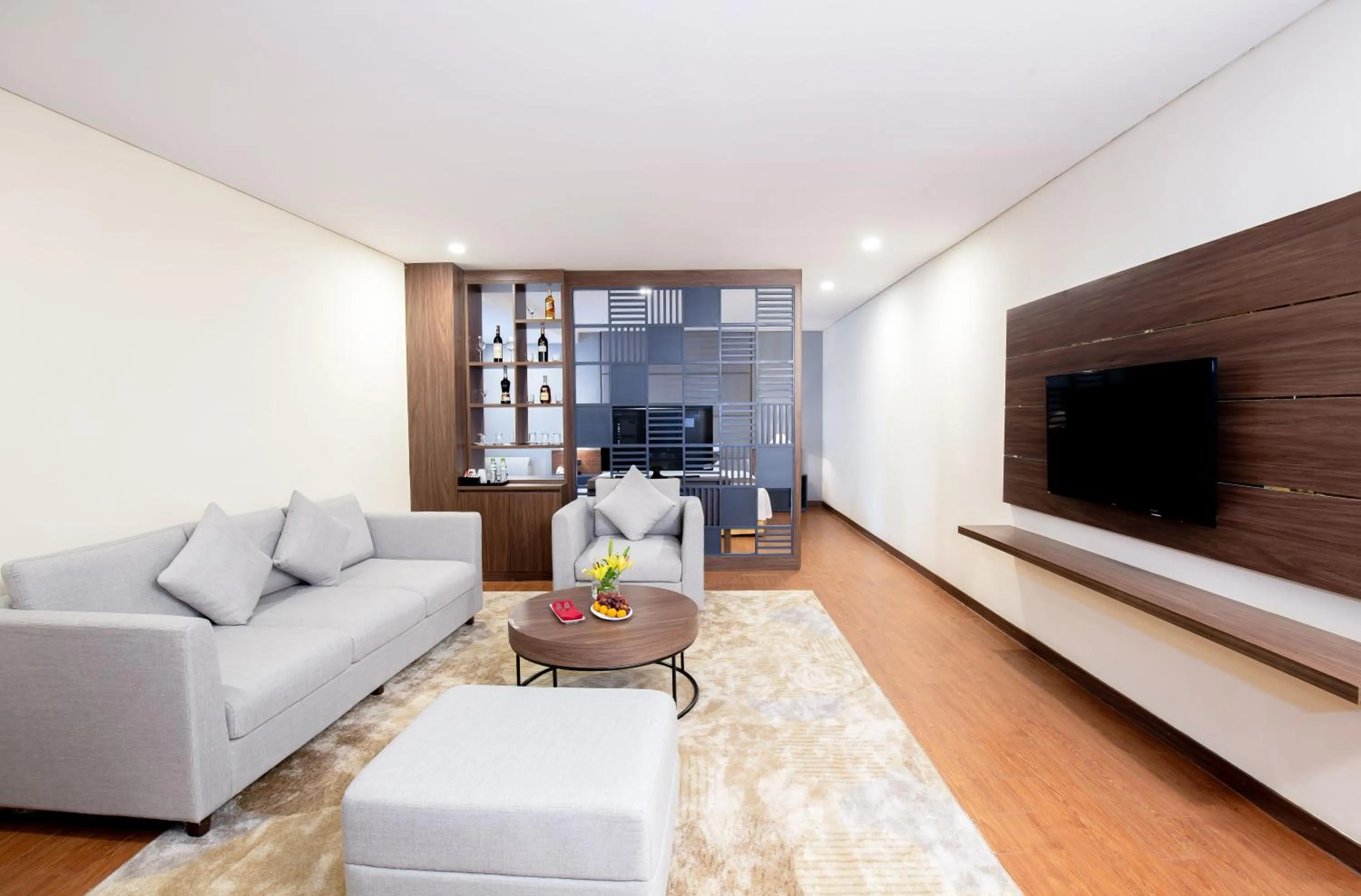 Communal lounge/ TV room in Muong Thanh Sapa Hotel