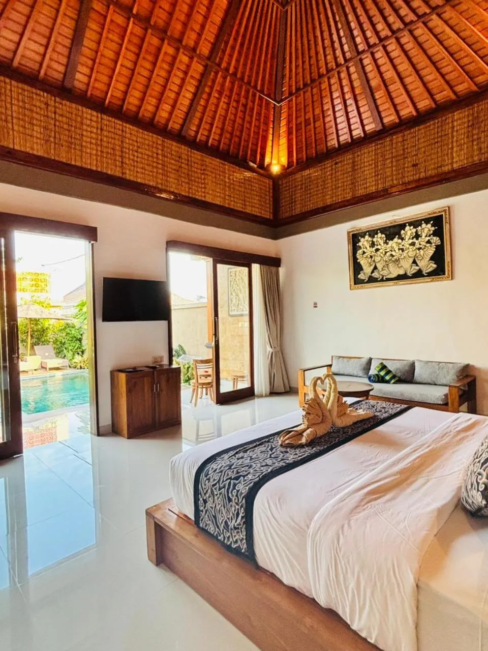 Bedroom, Bed in Uma Galih Ubud Villa