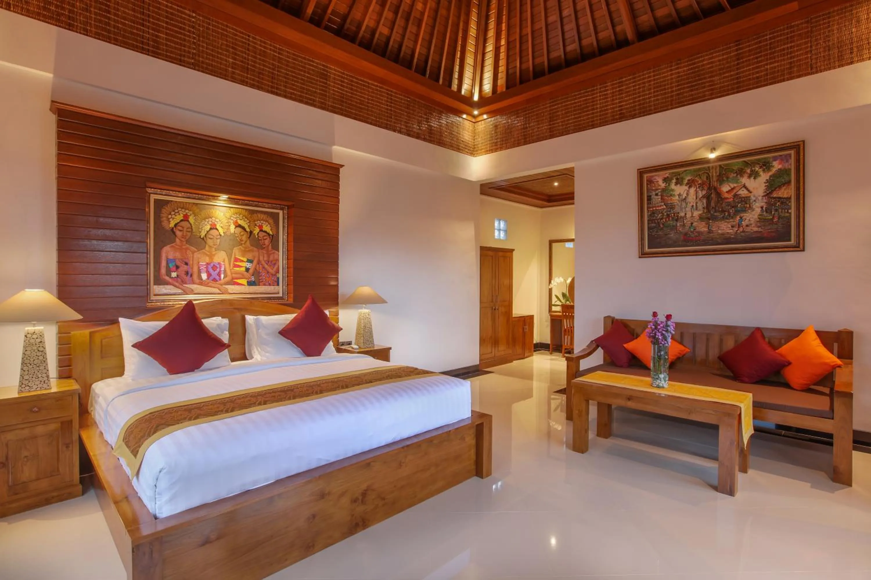 Bedroom, Bed in Uma Galih Ubud Villa