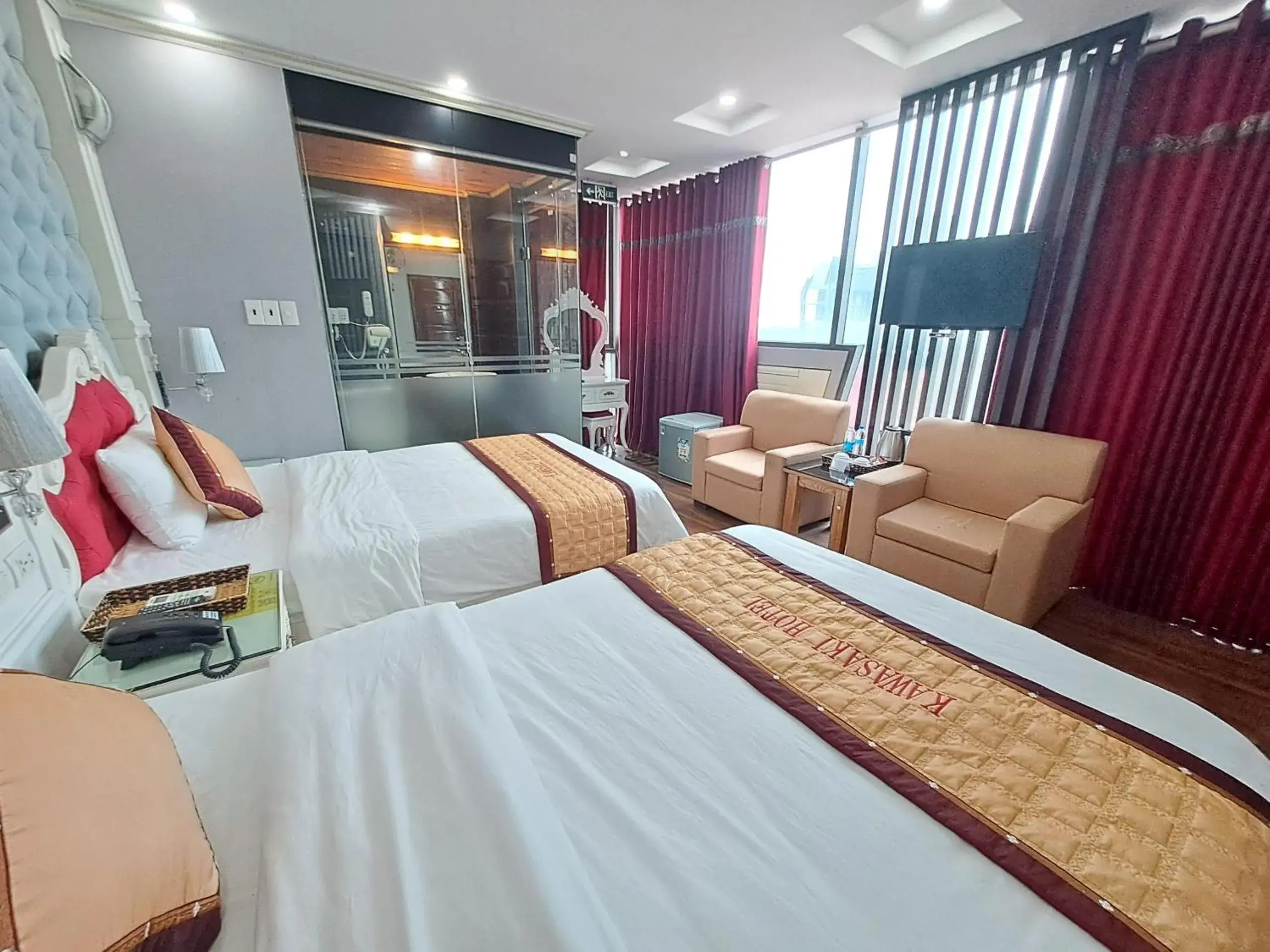 Twin Room with City View in Kawasaki Noi Bai Airport Hotel Twin Room with City View in Kawasaki Noi Bai Airport Hotel