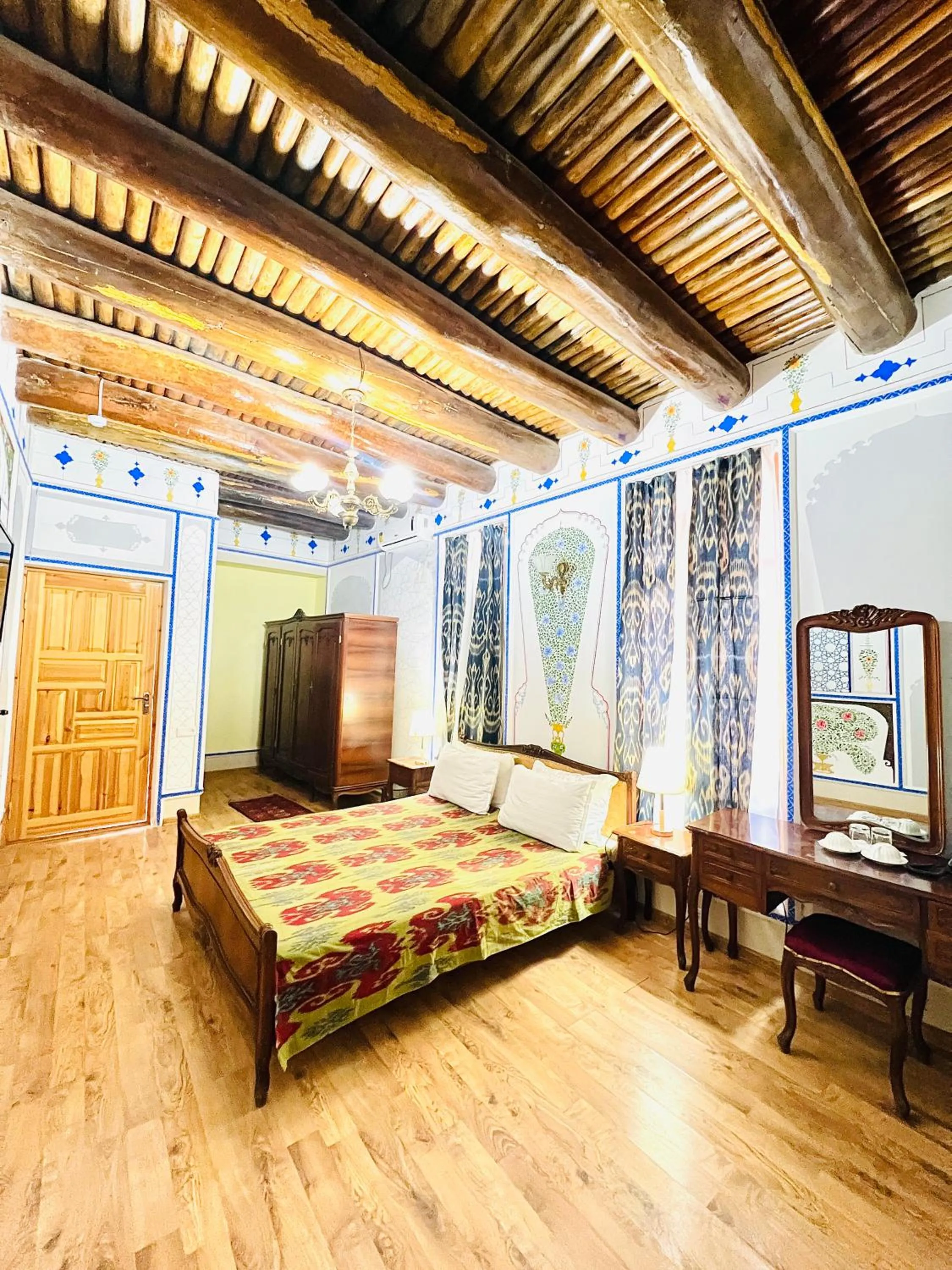 Bed in Komil Bukhara Boutique Hotel