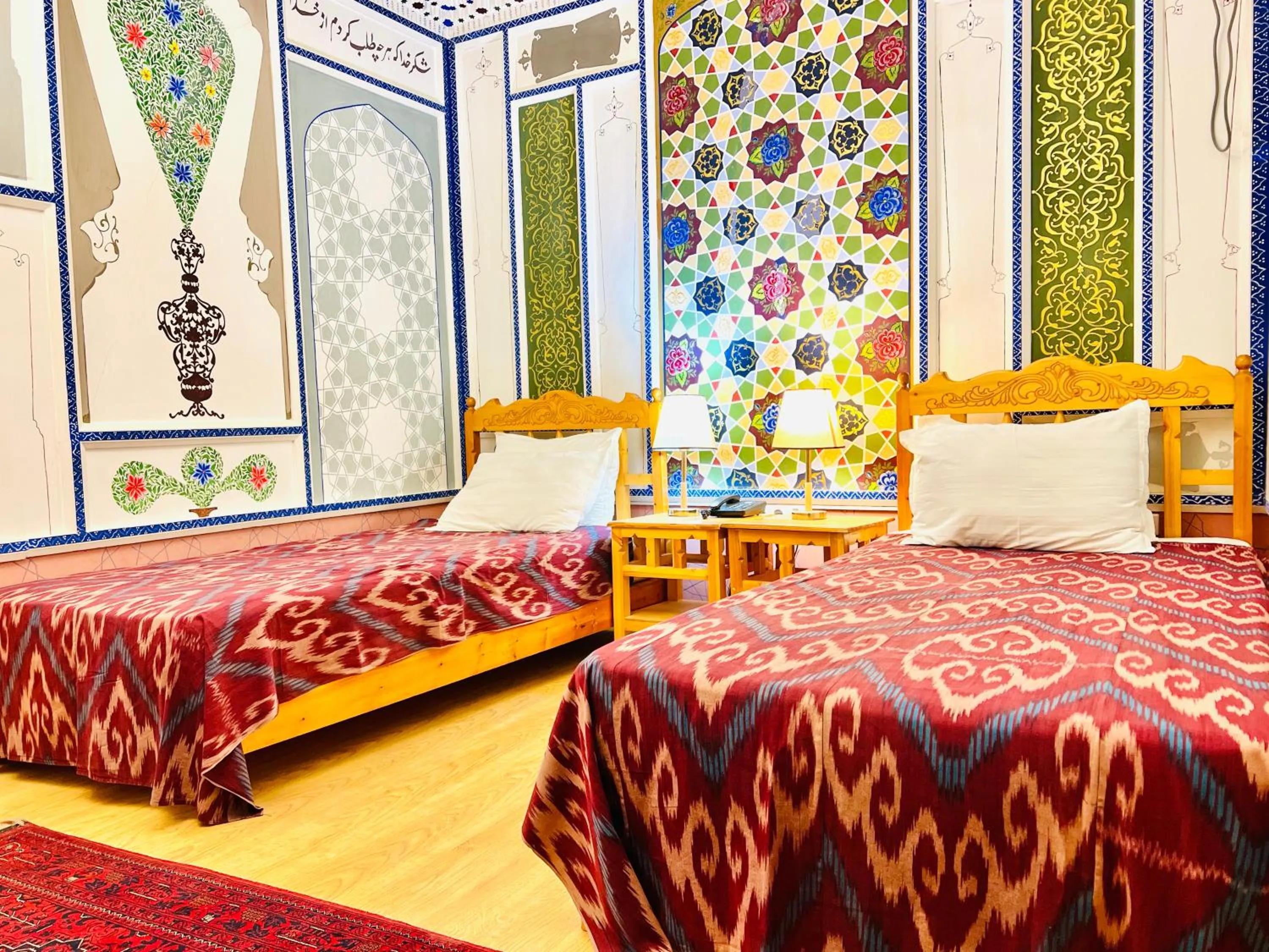 Bed in Komil Bukhara Boutique Hotel