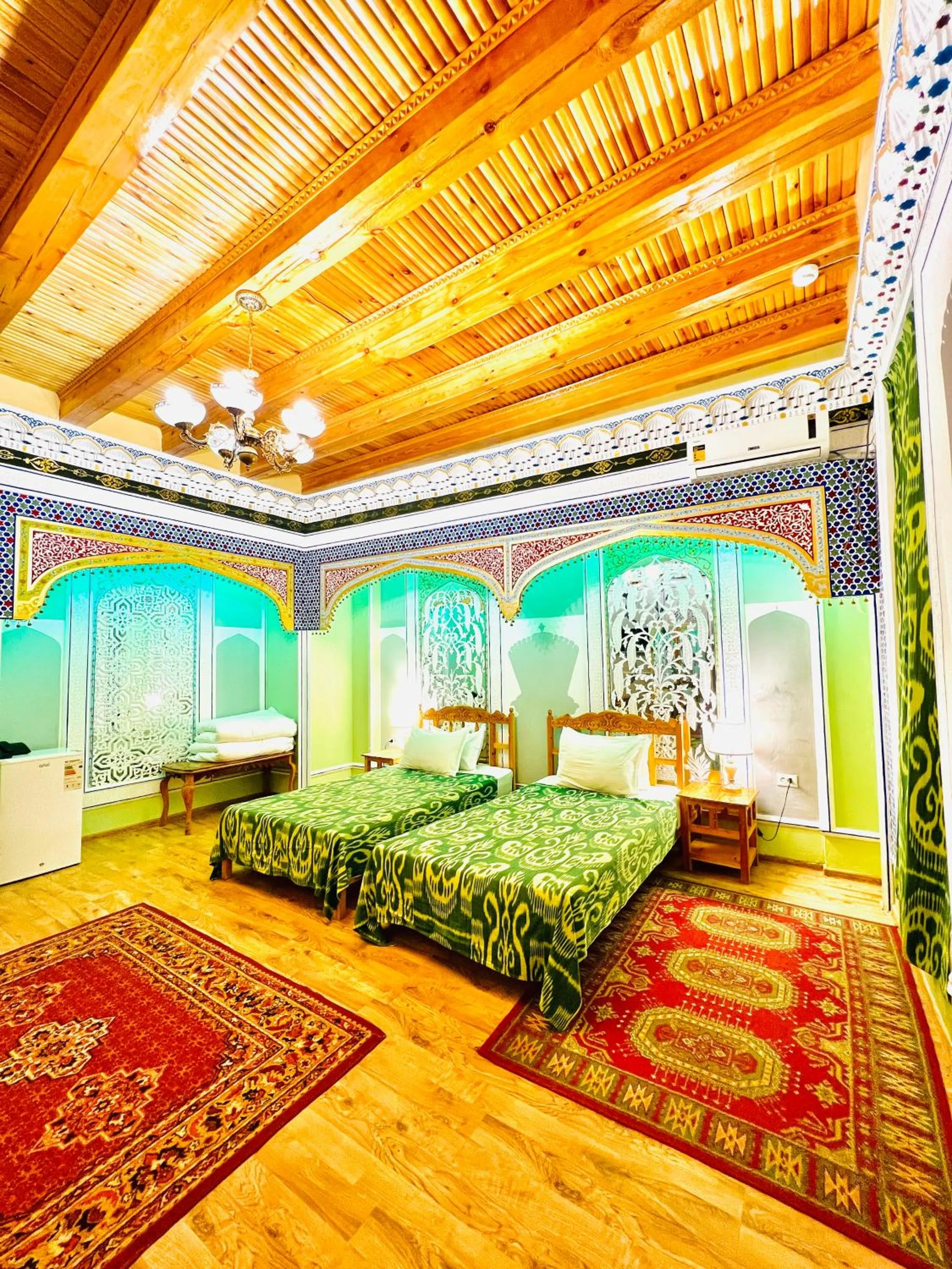 Bed in Komil Bukhara Boutique Hotel