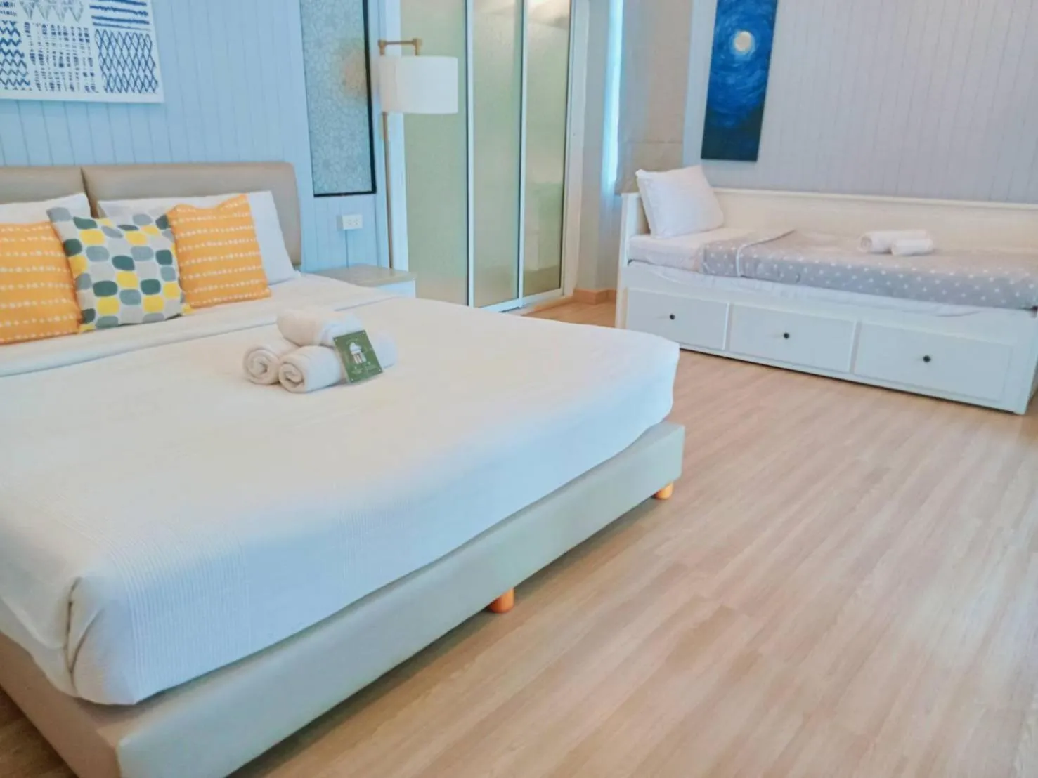 Bed in La Riva Boutique Hotel