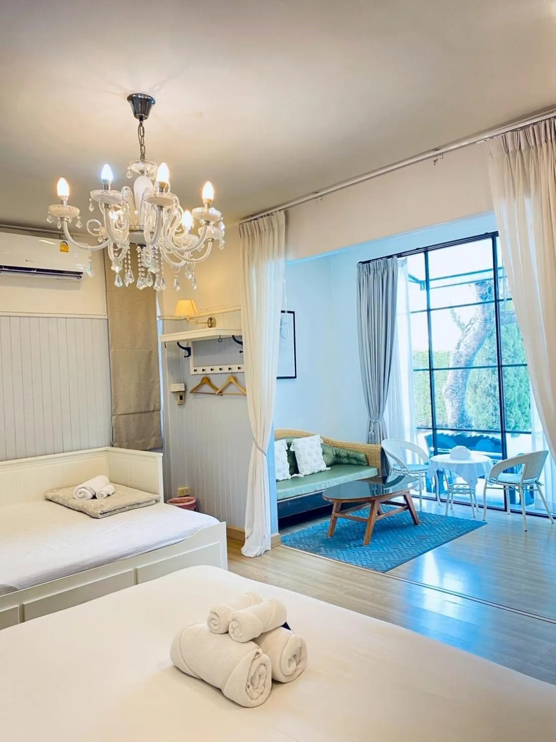 View (from property/room), Bed in La Riva Boutique Hotel