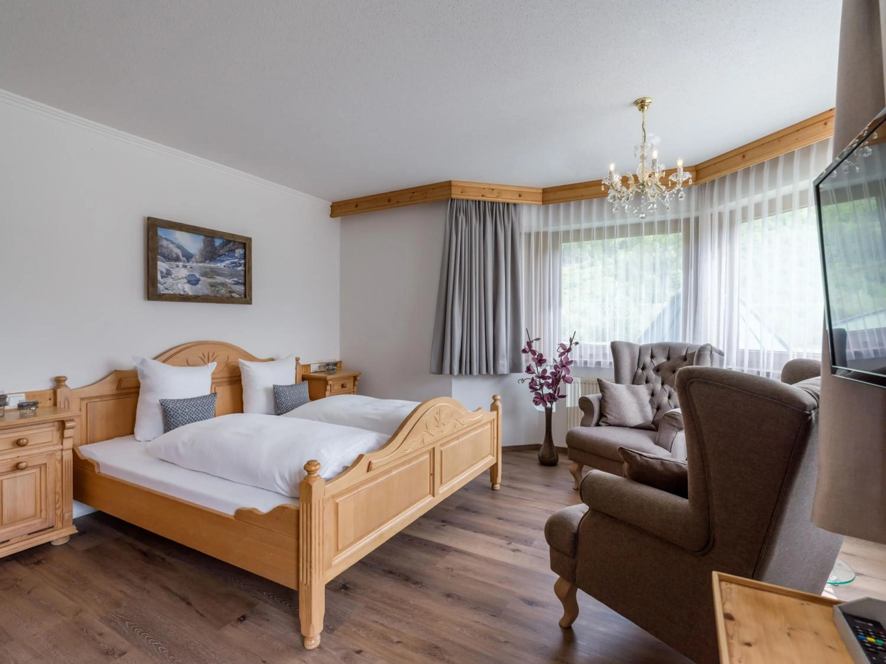 Bed in Landhaus Alpenherz