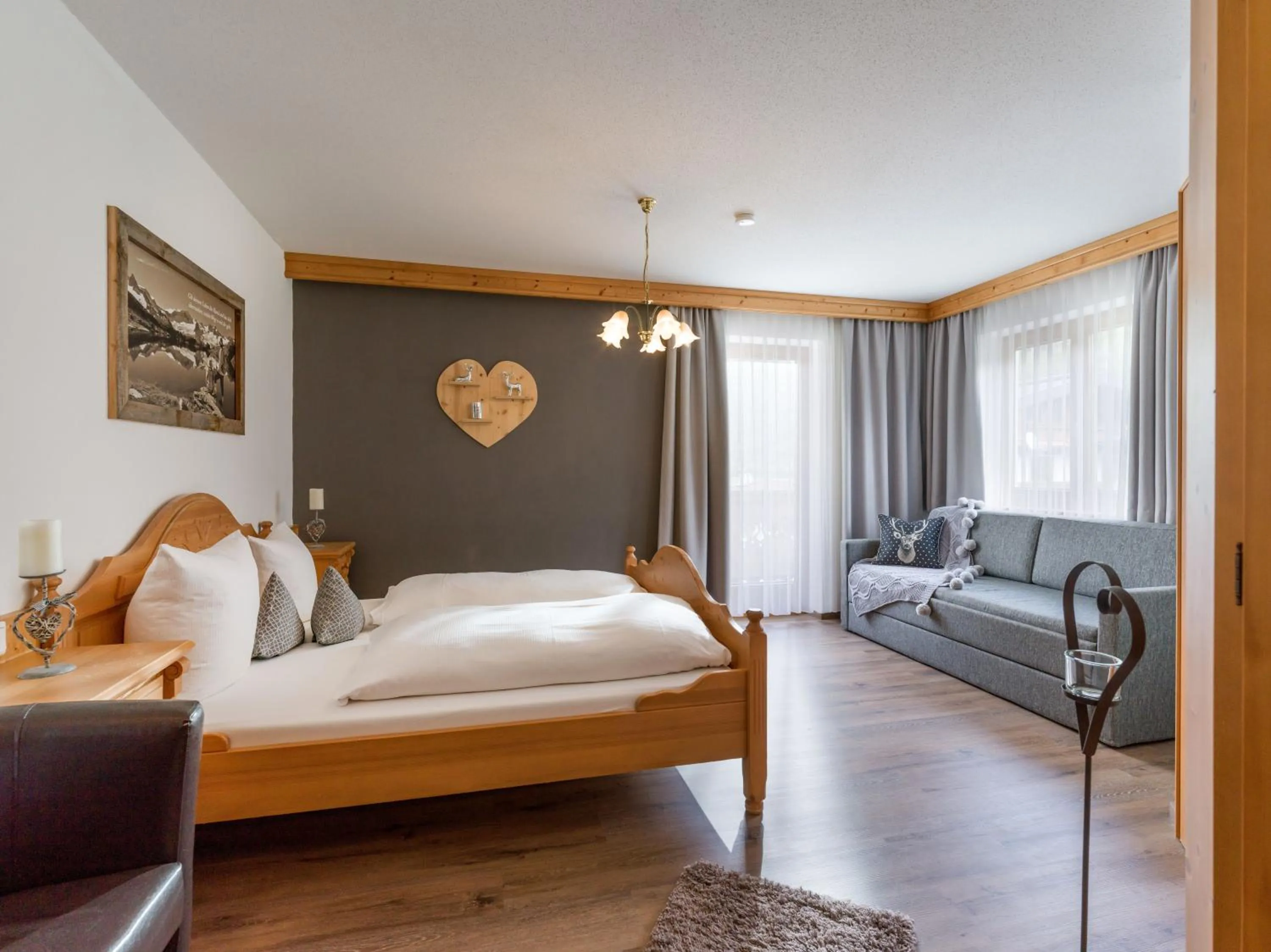 Bed in Landhaus Alpenherz