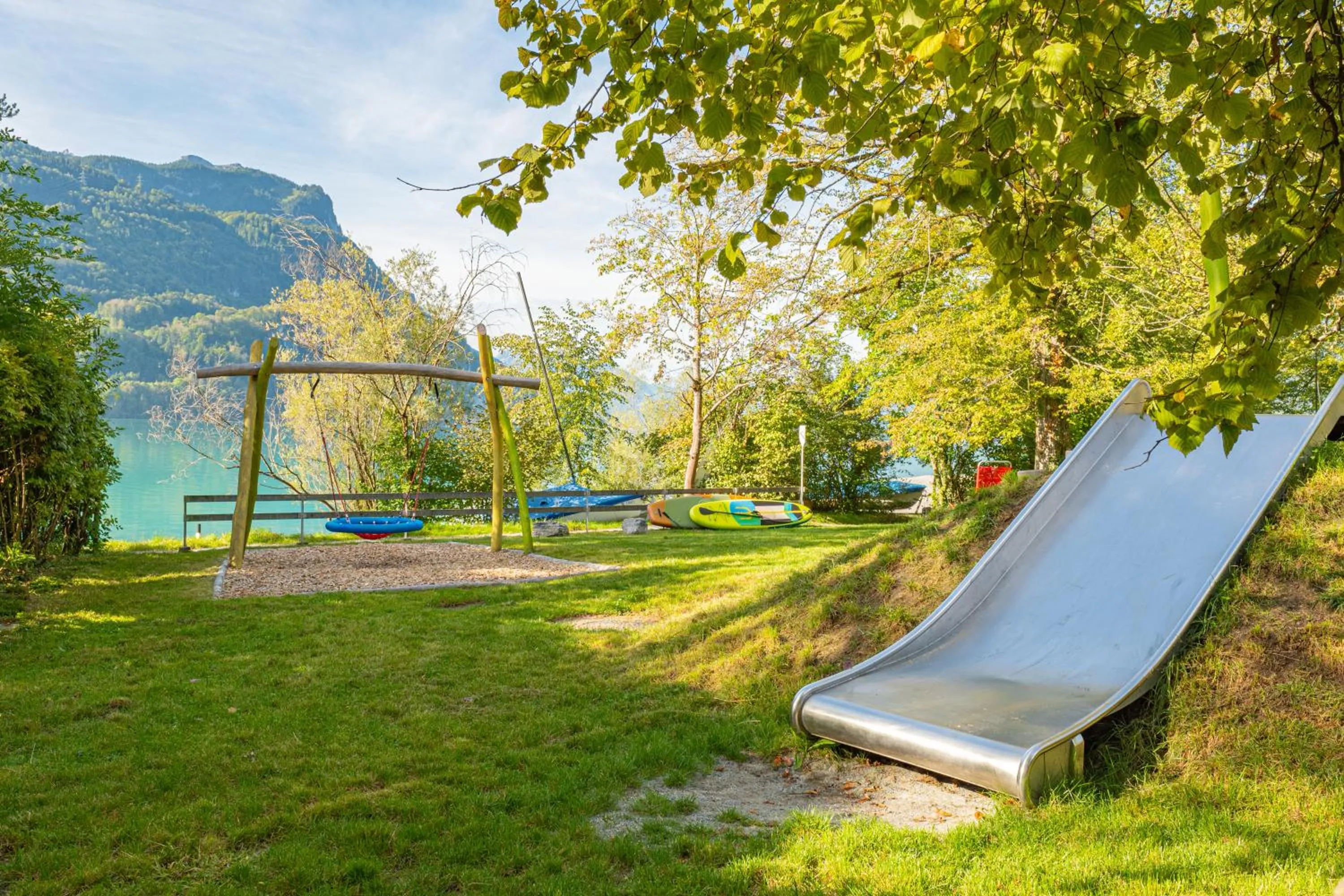 Children play ground in Brienz Youth Hostel