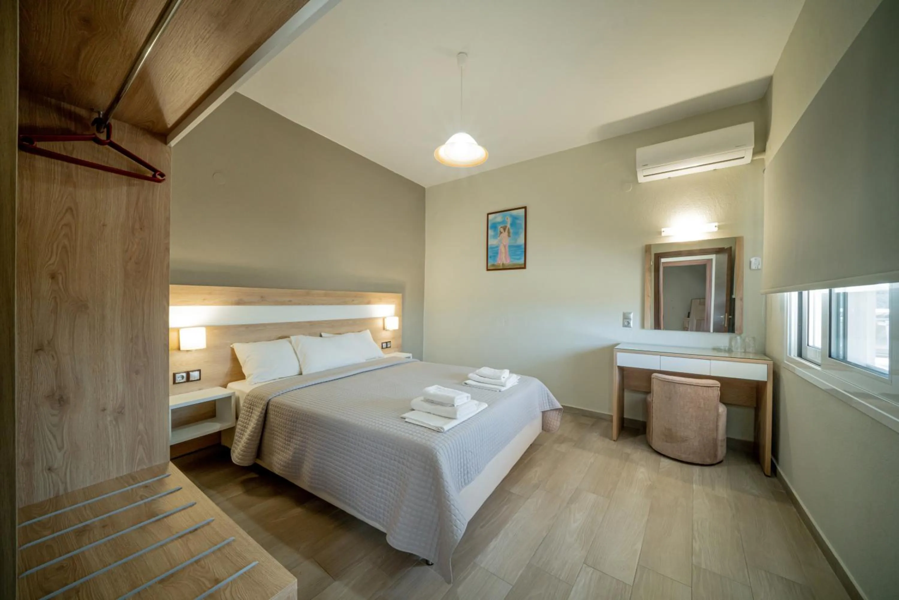 Bed in Hotel Olympion