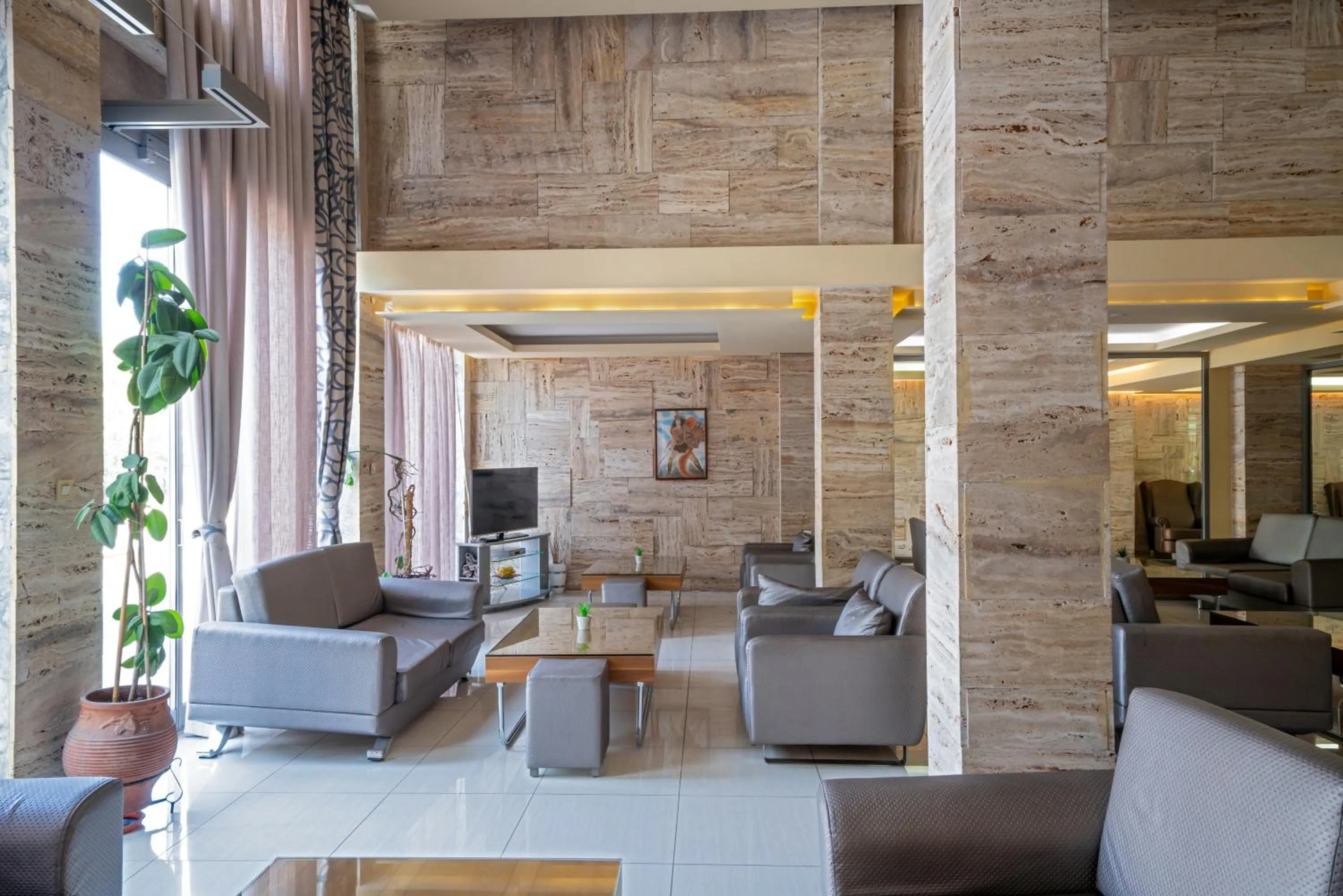 Seating area in Hotel Olympion