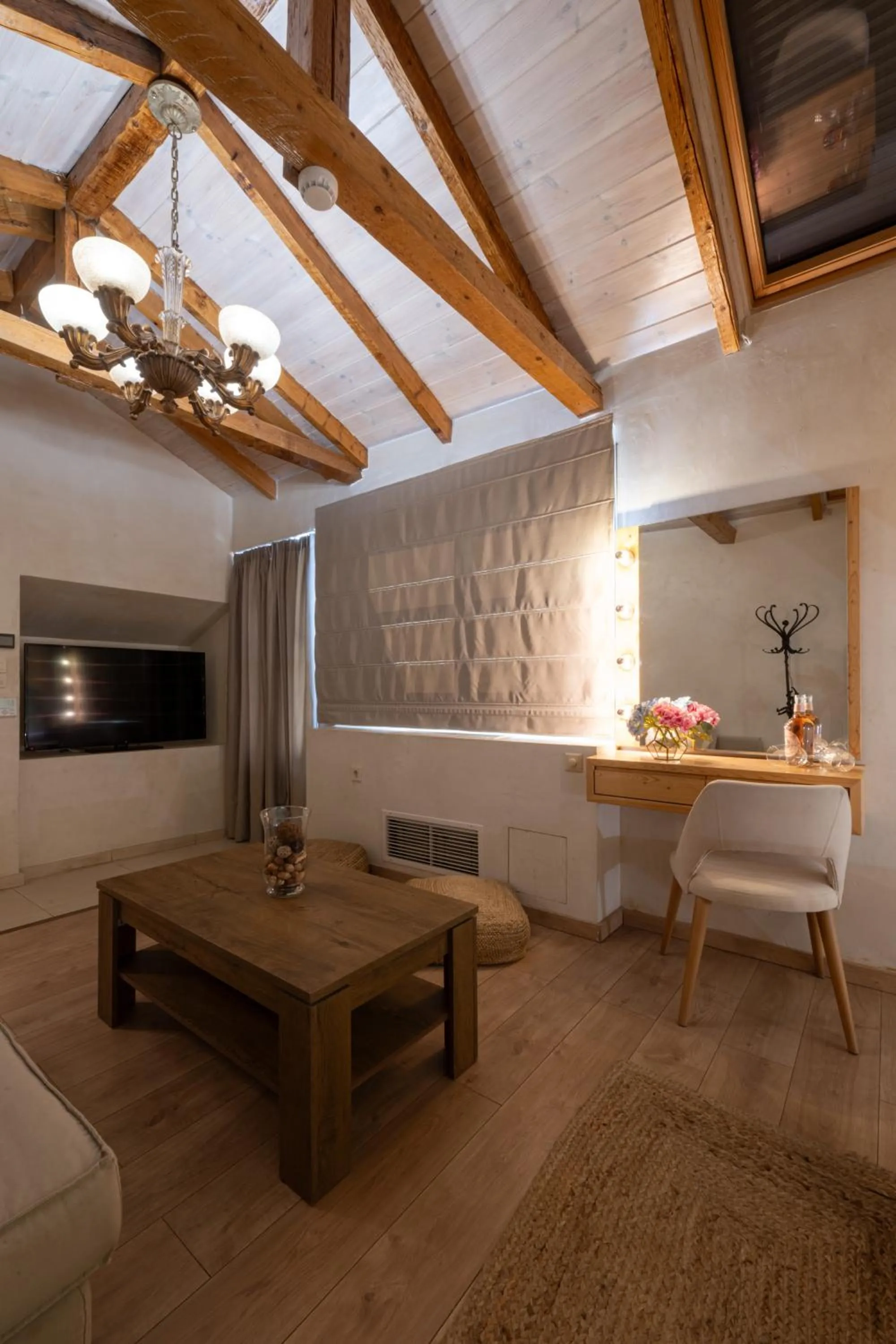 Seating area in Panellinion Luxury Rooms