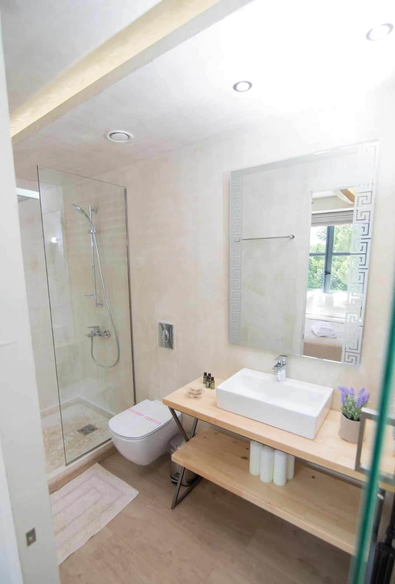 Shower in Panellinion Luxury Rooms