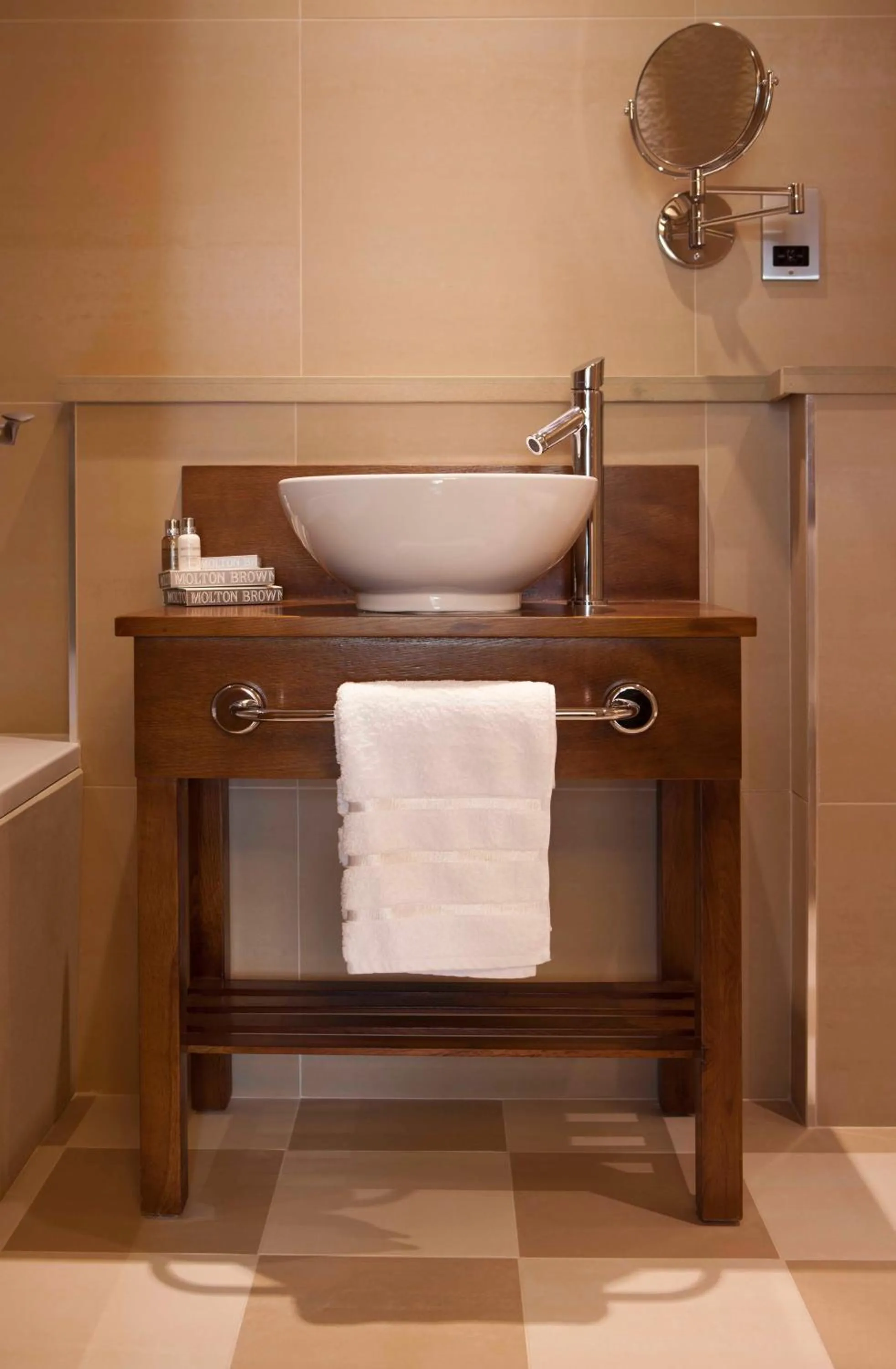 Bathroom, Bed in Spa Hotel at Ribby Hall Village