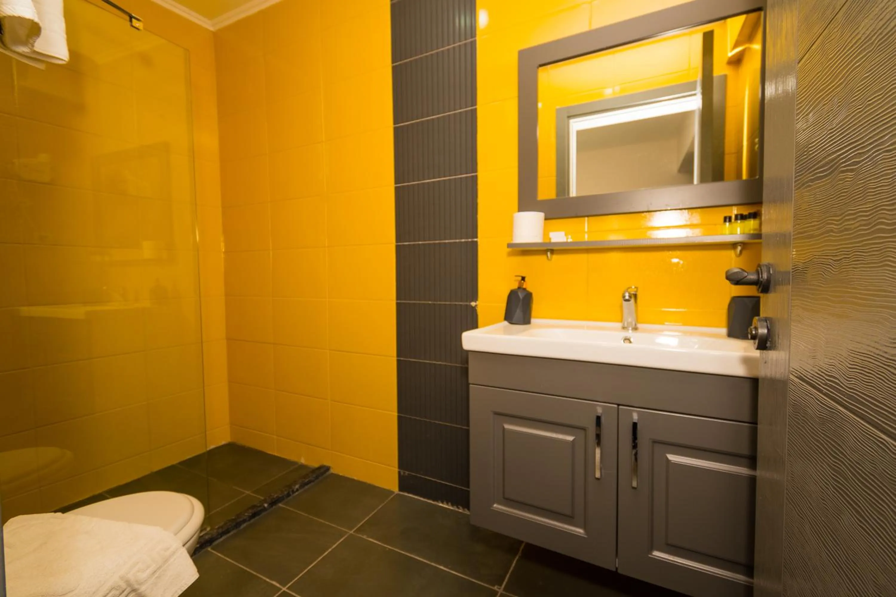 Bathroom in 7 Art Feslegen Hotel By Egeos