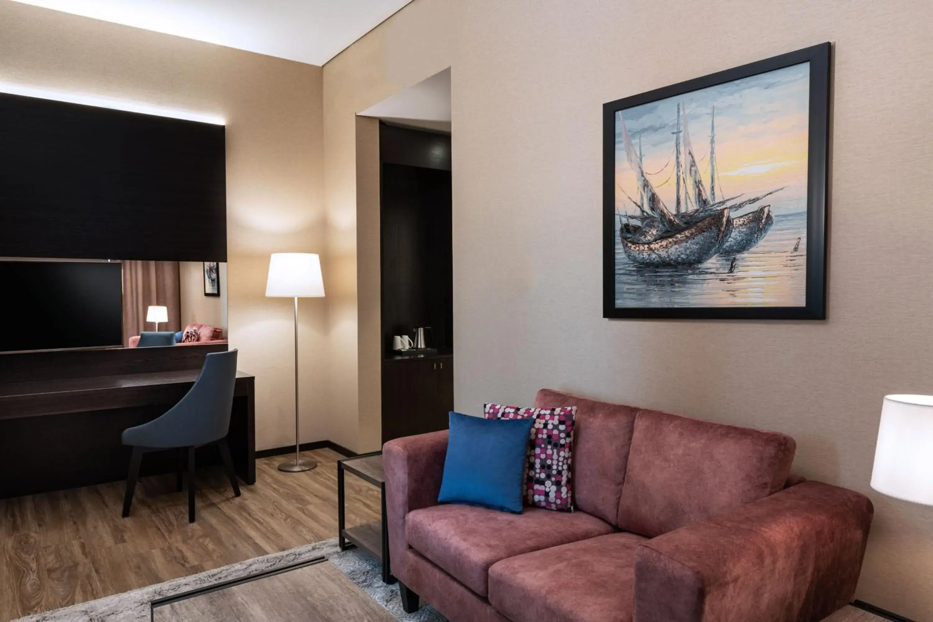 Junior Suite, (20% Discount on F&B outlet, A bottle of selected Beverage) in Four Points by Sheraton Production City, Dubai Junior Suite, (20% Discount on F&B outlet, A bottle of selected Beverage) in Four Points by Sheraton Production City, Dubai