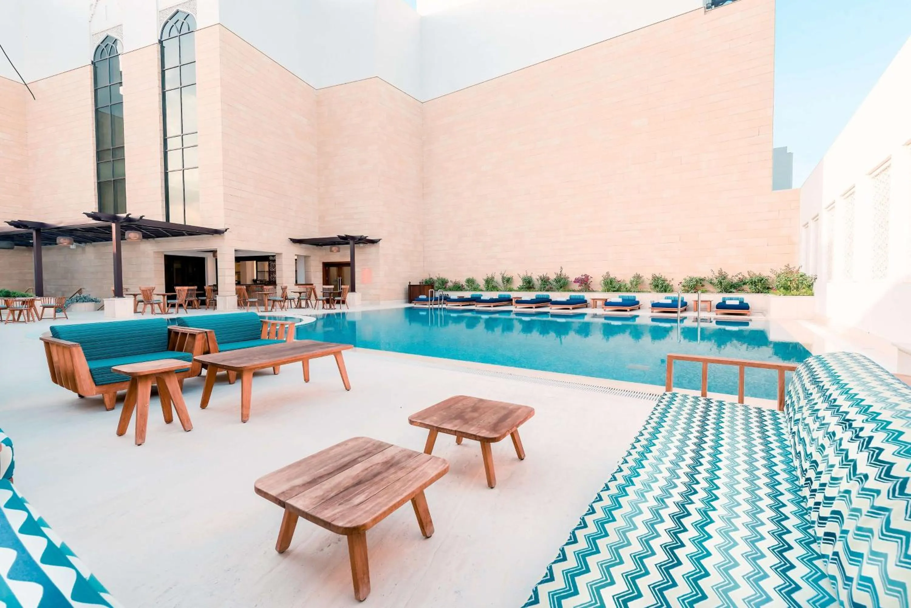 Pool view in Al Najada Doha Hotel by Tivoli