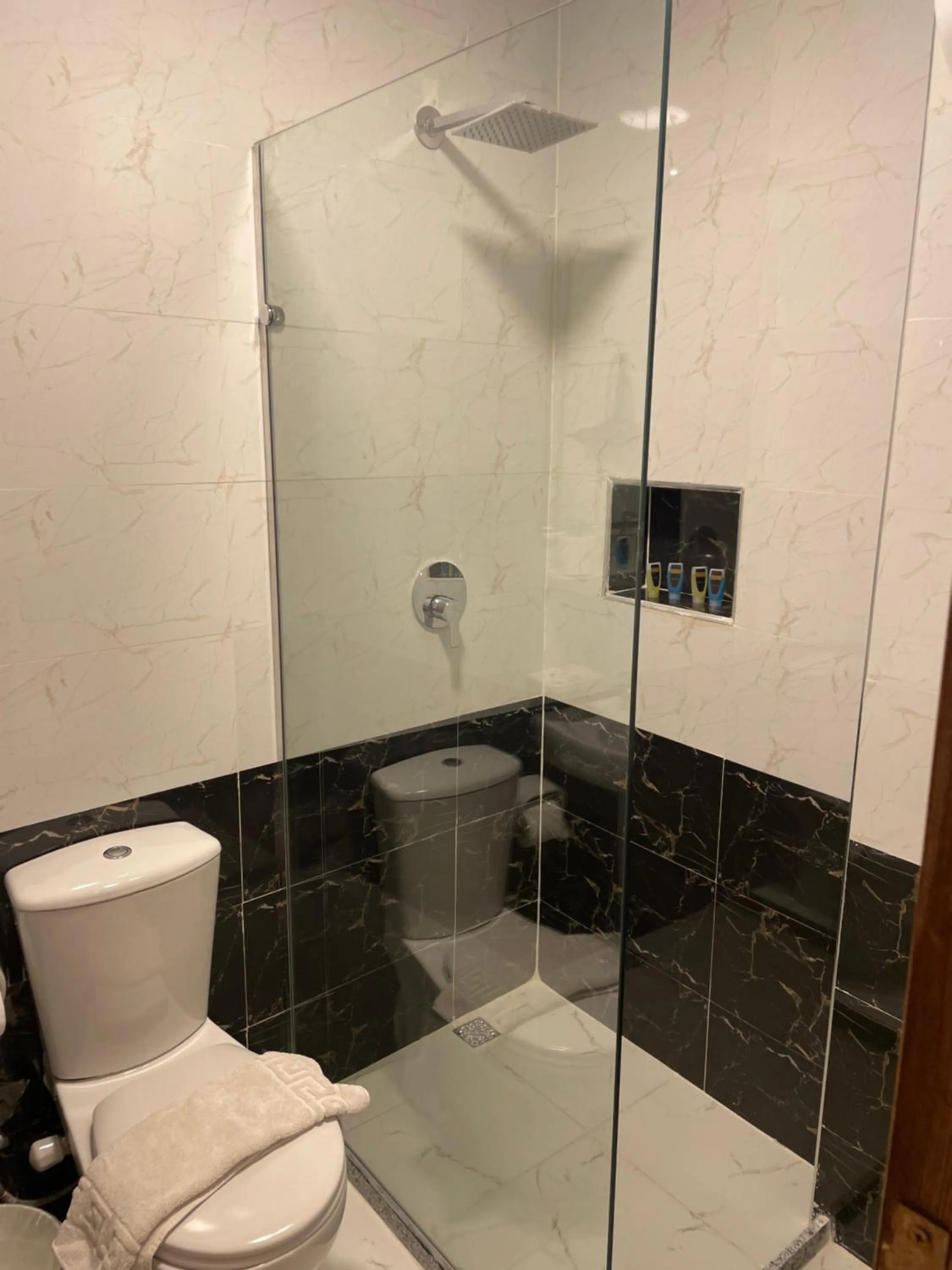 Shower in Pyramids View Inn Bed & Breakfast