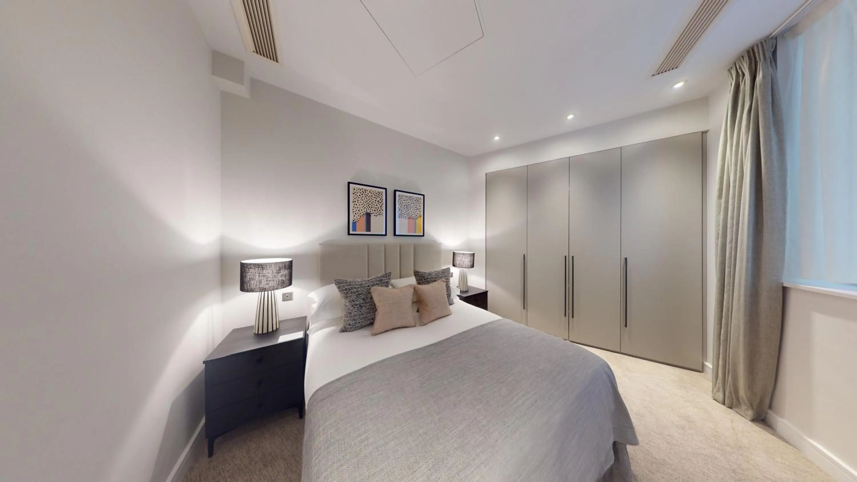 Bedroom, Bed in Cheval Harrington Court at South Kensington