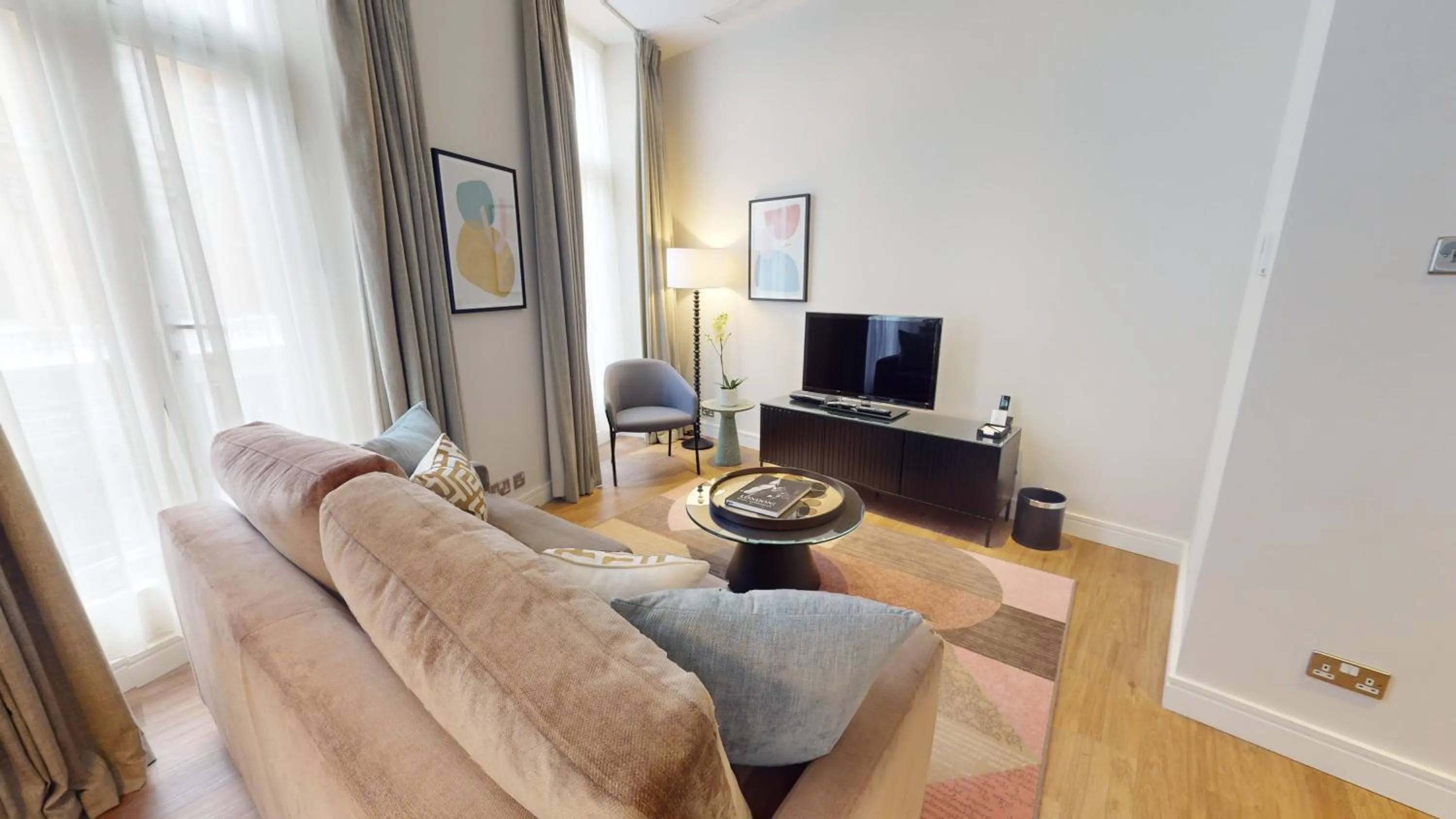 Living room in Cheval Harrington Court at South Kensington