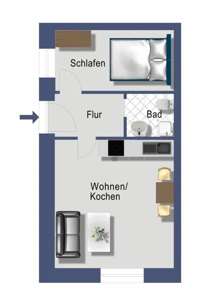 Floor plan in Appartementhaus Schleiblick