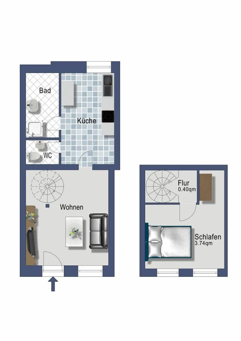 Floor plan in Appartementhaus Schleiblick