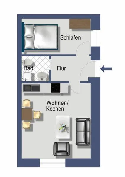Floor plan in Appartementhaus Schleiblick