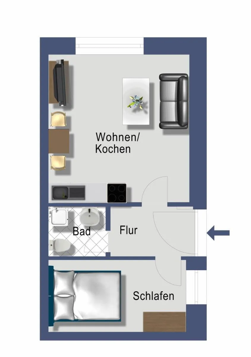 Floor plan in Appartementhaus Schleiblick