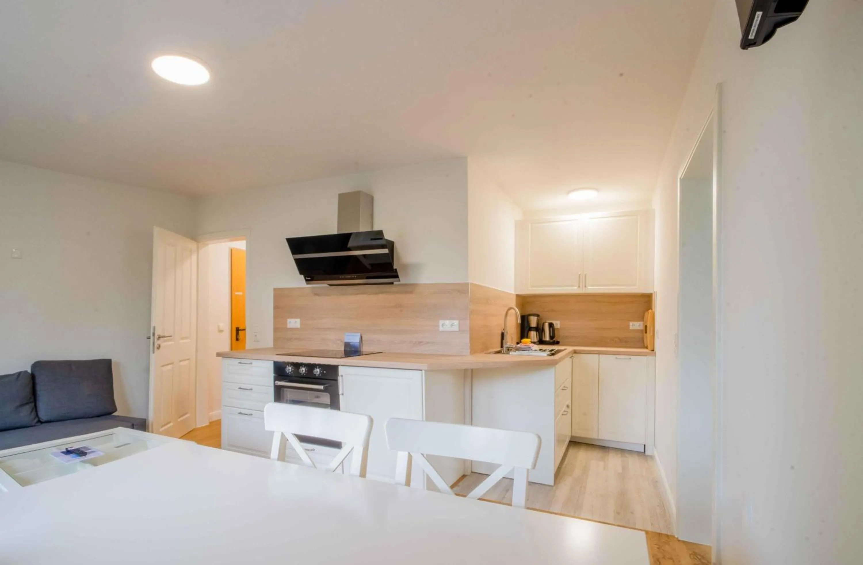 Kitchen or kitchenette in Appartementhaus Schleiblick