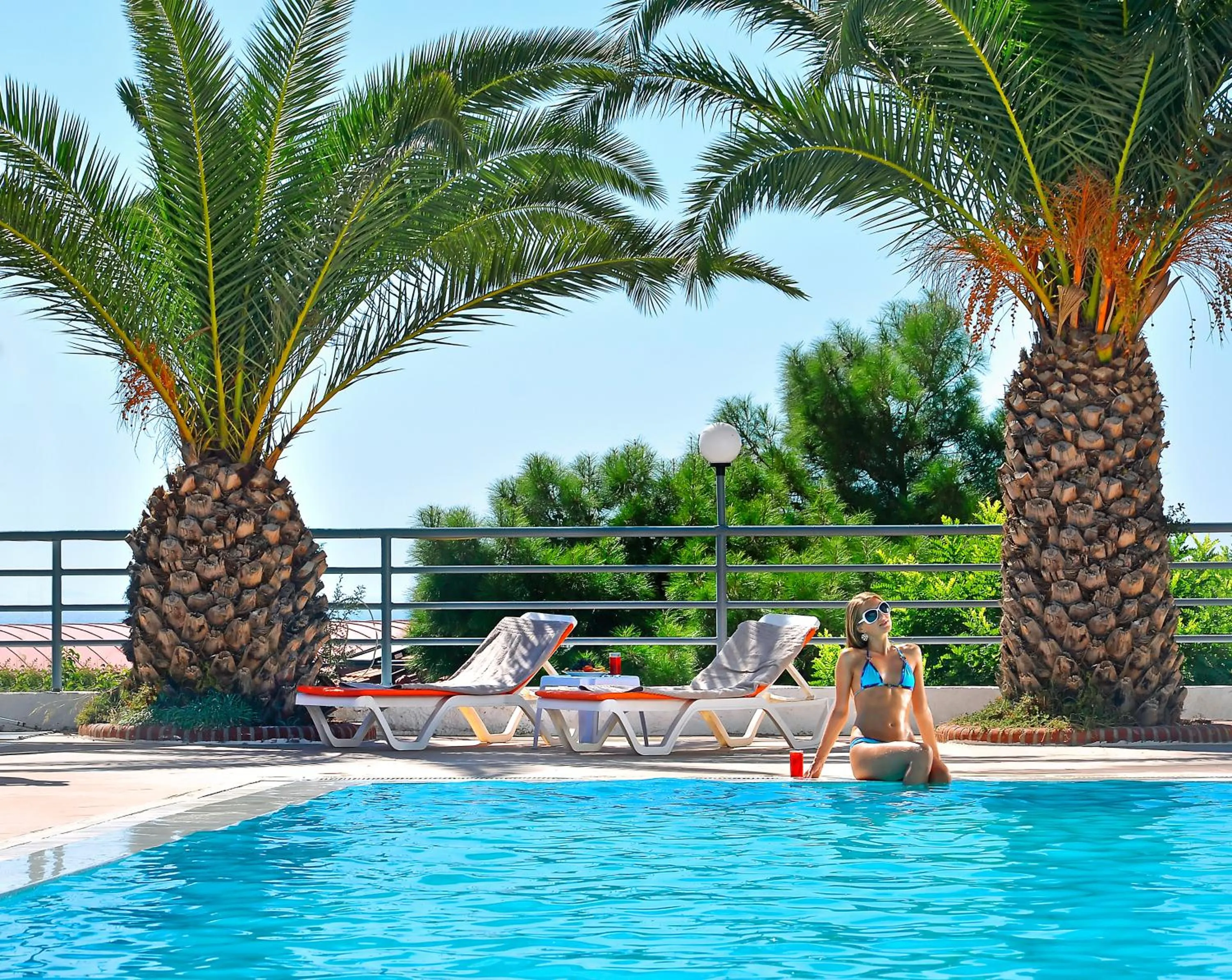 Pool view in City's Hill Hotel