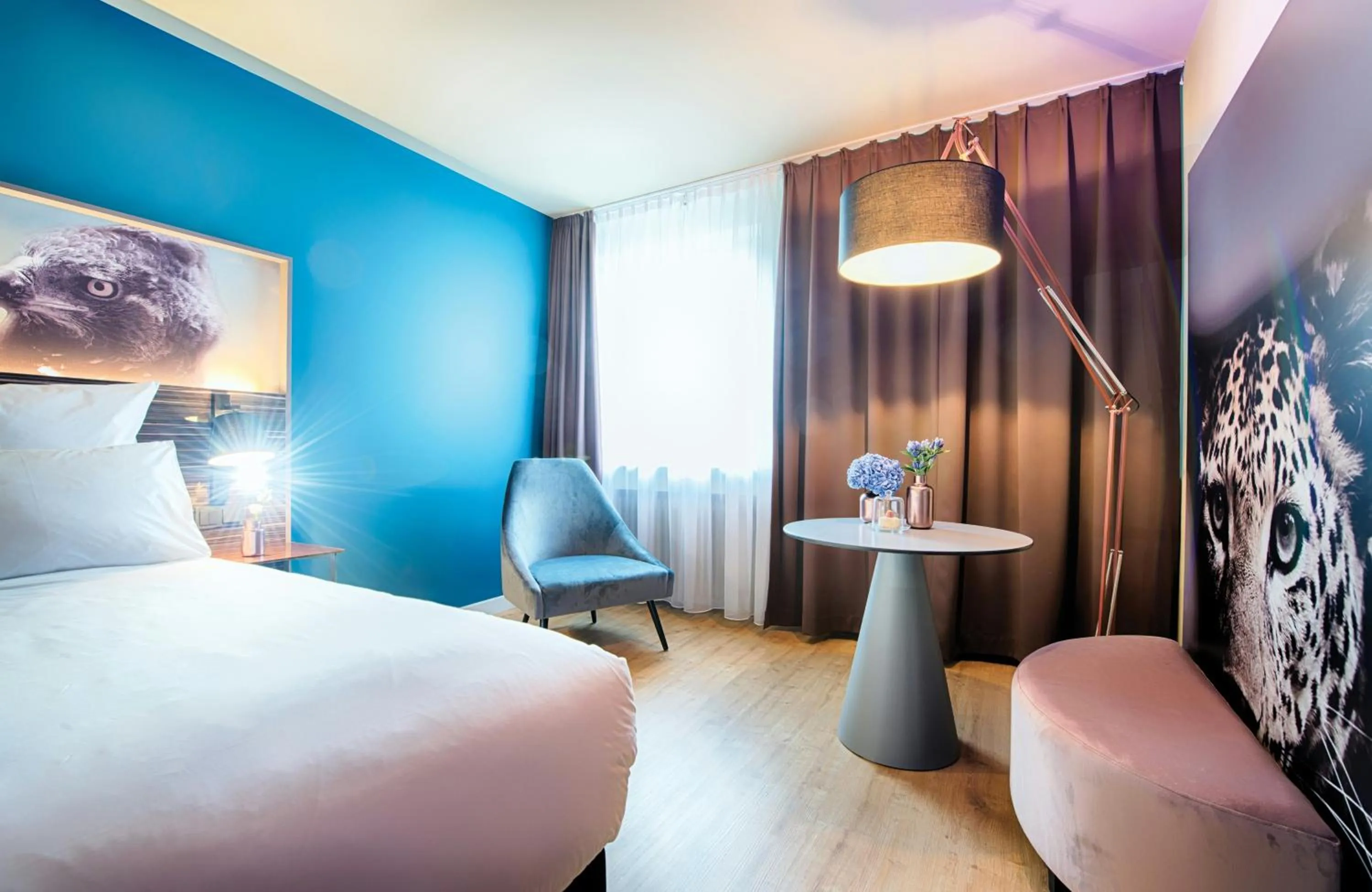 Photo of the whole room, Bed in NYX Hotel Mannheim by Leonardo Hotels