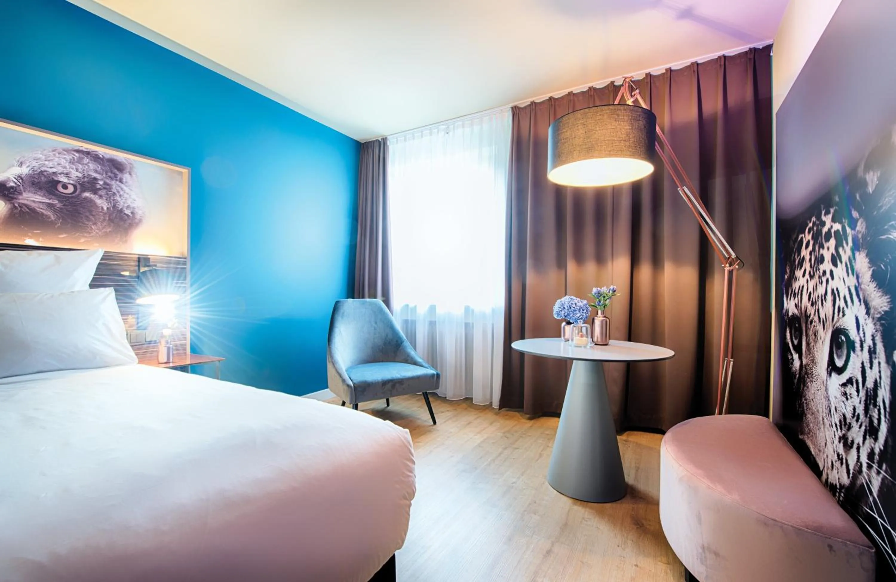 Photo of the whole room, Bed in NYX Hotel Mannheim by Leonardo Hotels