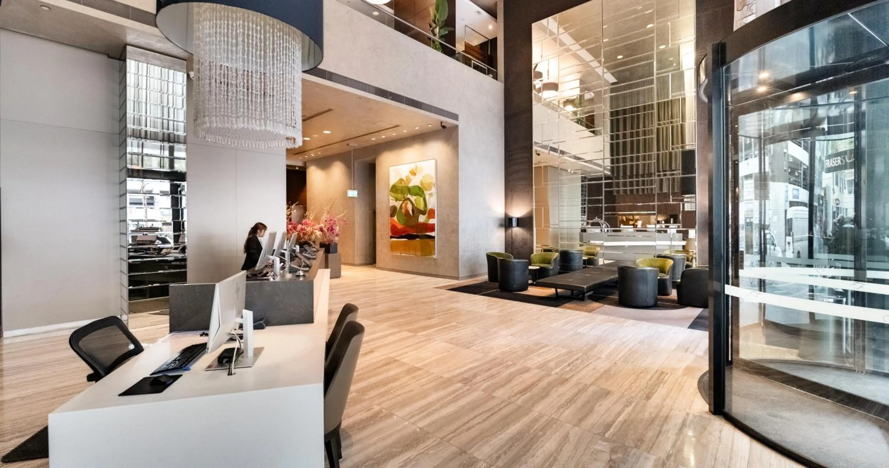 Seating area in Fraser Suites Sydney