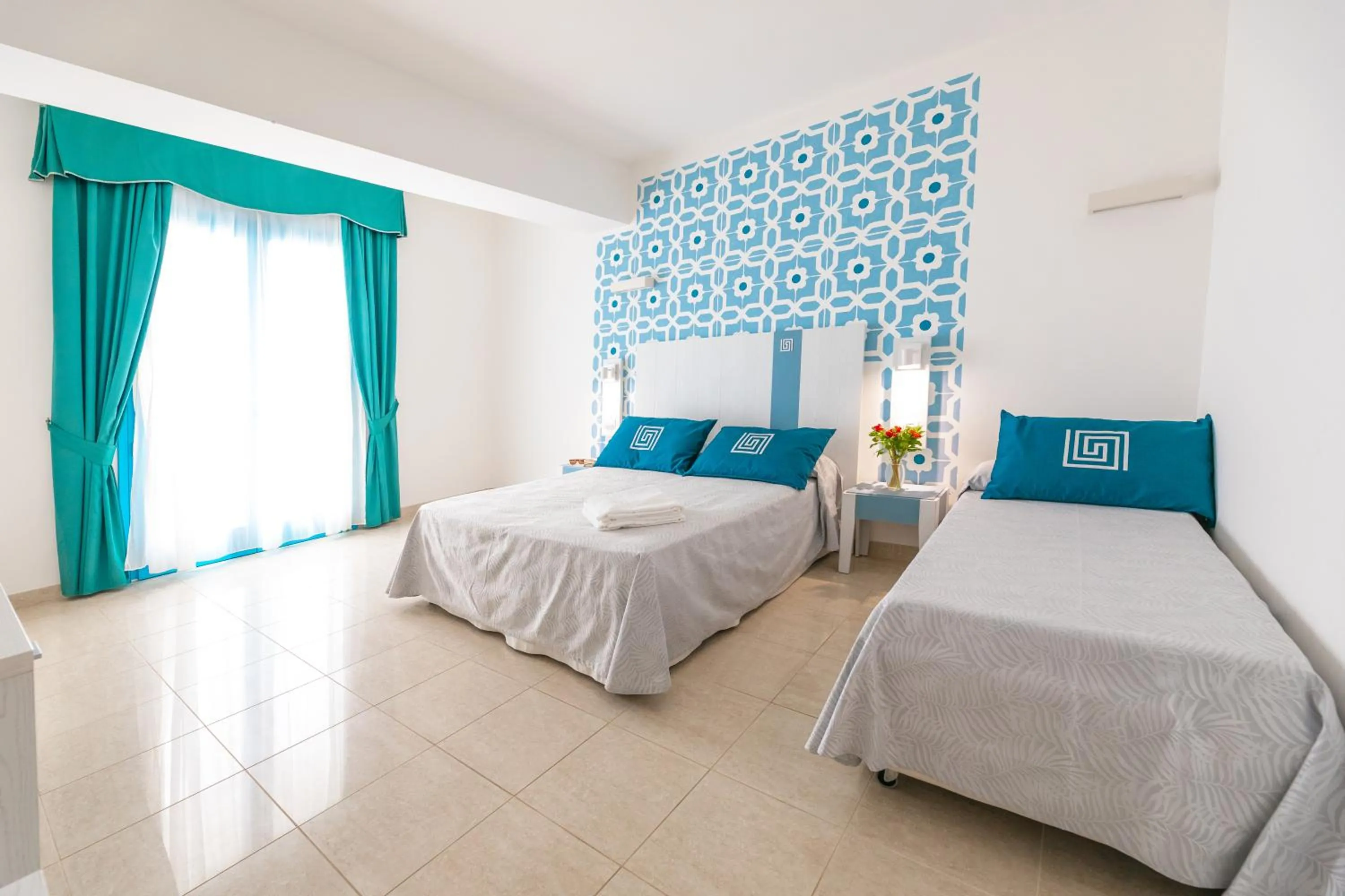 Bed in Hotel Magna Grecia